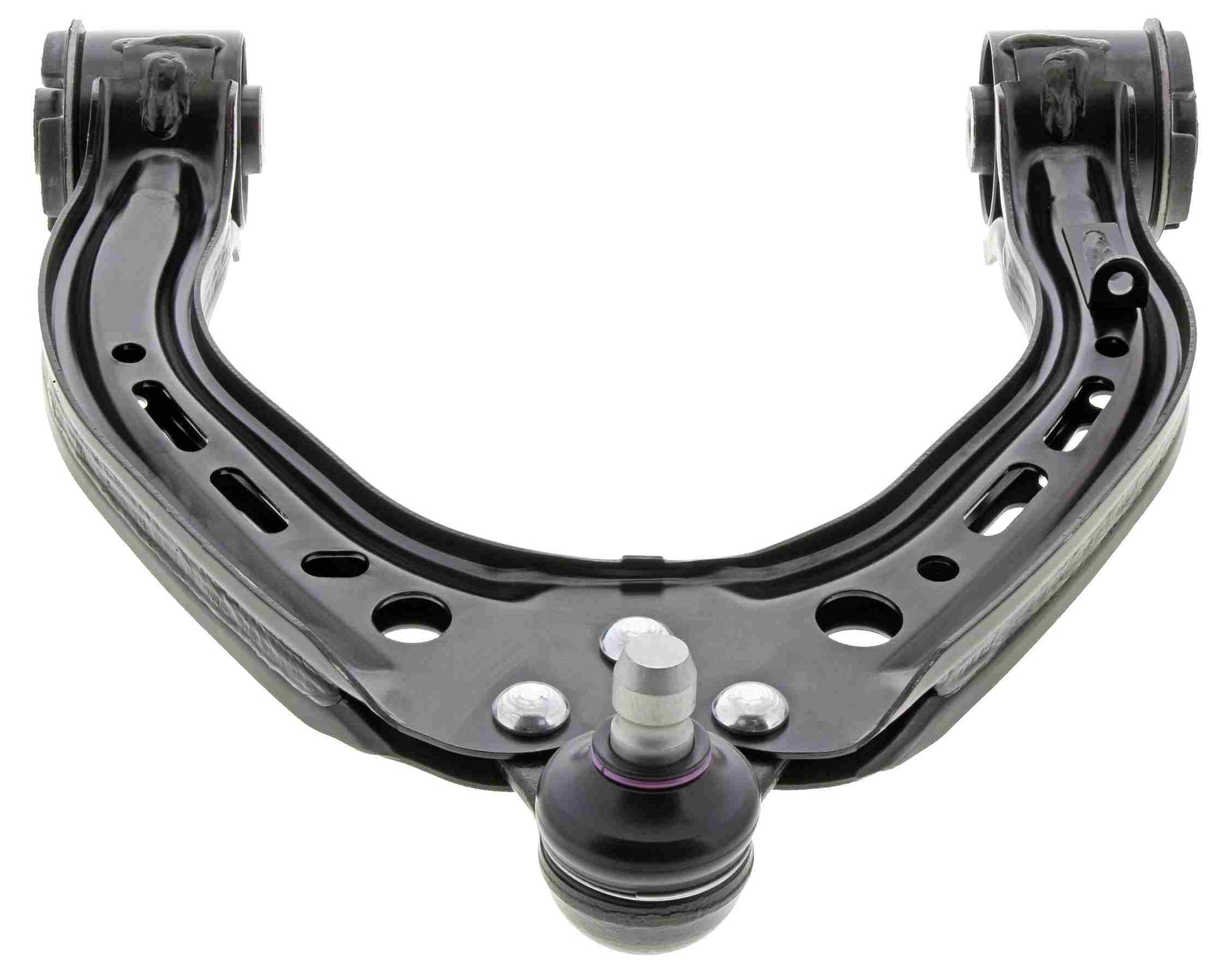 Front View of Front Upper Right Suspension Control Arm and Ball Joint Assembly MEVOTECH CMS95130