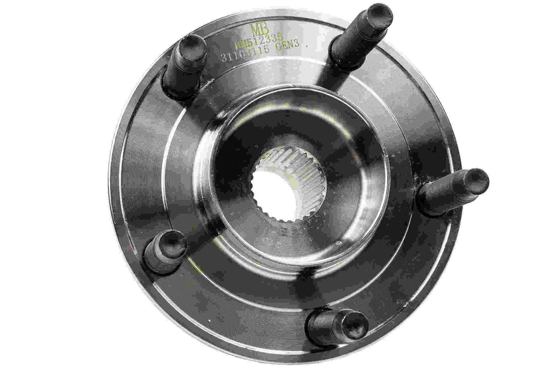 Back View of Rear Wheel Bearing and Hub Assembly MEVOTECH H512335