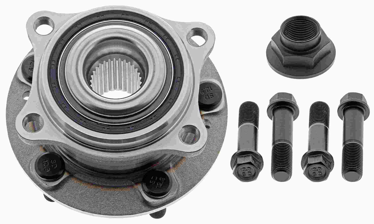 Front View of Front Wheel Bearing and Hub Assembly MEVOTECH H513266