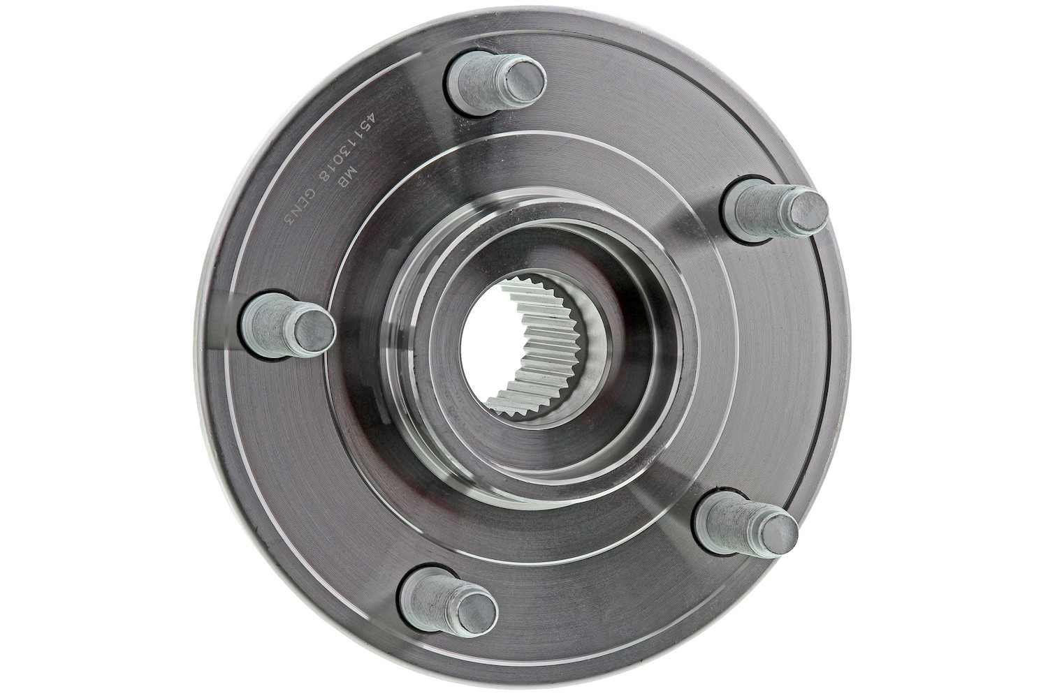 Back View of Front Wheel Bearing and Hub Assembly MEVOTECH MB25309