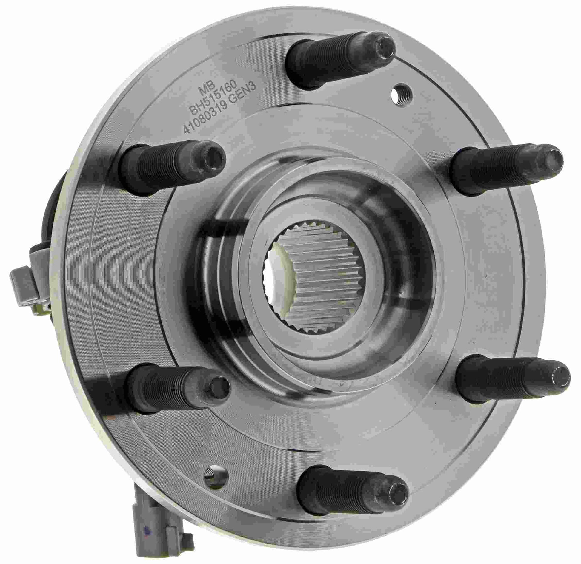 Back View of Front Wheel Bearing and Hub Assembly MEVOTECH MB50302