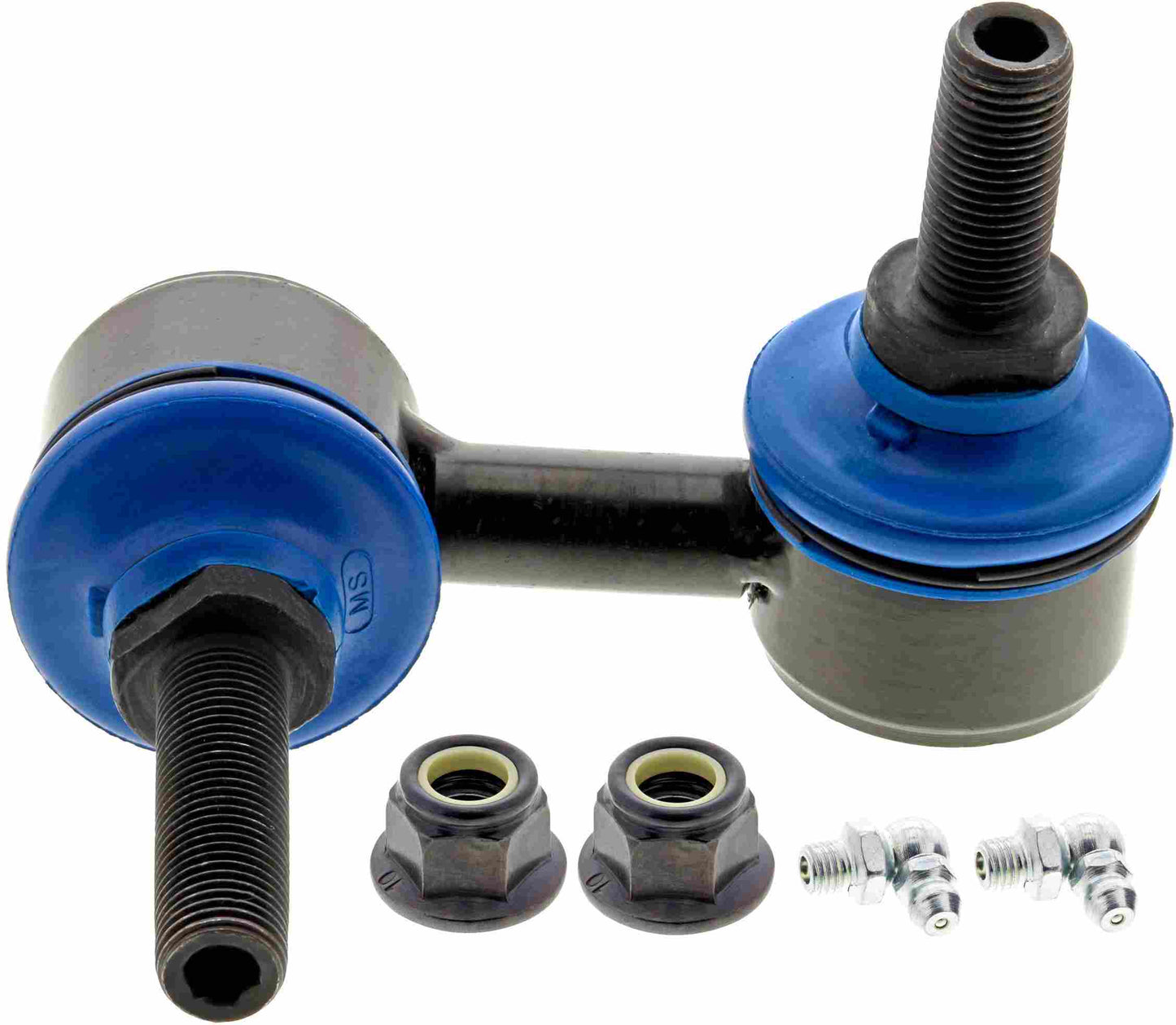 Front View of Front Left Suspension Stabilizer Bar Link Kit MEVOTECH MS30865