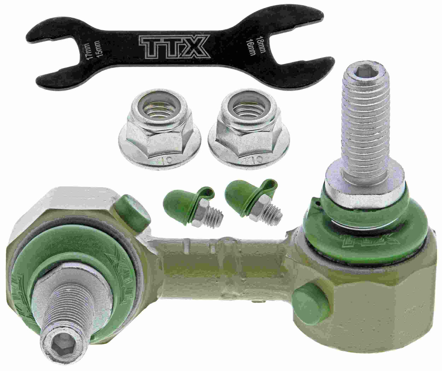 Front View of Front Left Suspension Stabilizer Bar Link Kit MEVOTECH TXMS308153