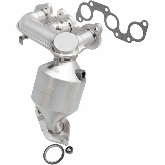 Front View of Front Catalytic Converter with Integrated Exhaust Manifold MAGNAFLOW 452015