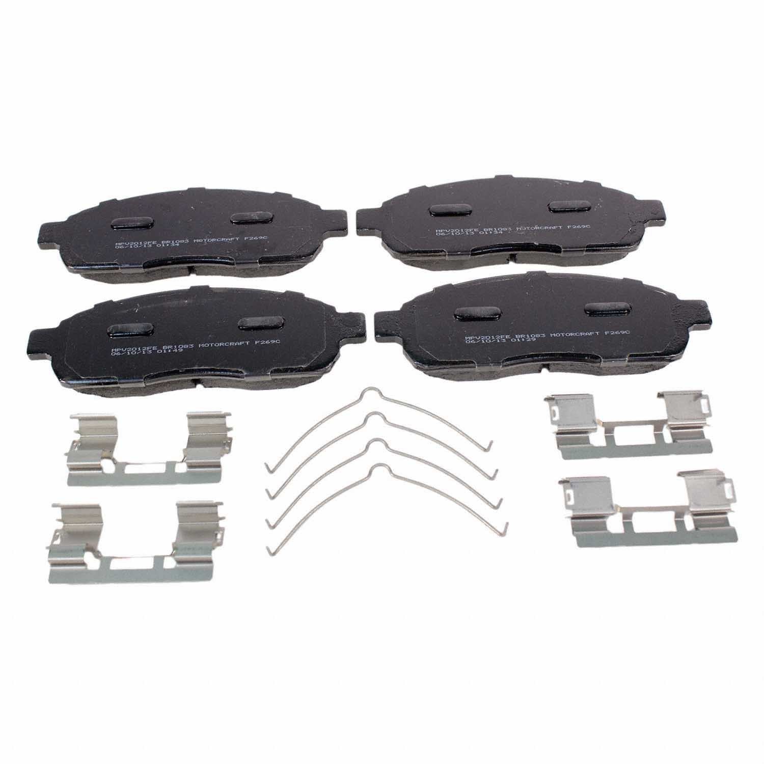 Front View of Disc Brake Pad Set MOTORCRAFT BR1083