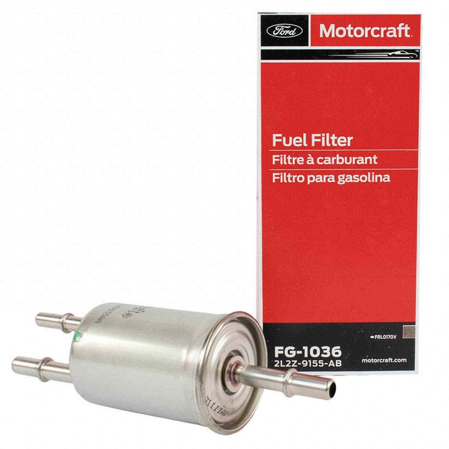 Angle View of Fuel Filter and Pressure Regulator Assembly MOTORCRAFT FG1036