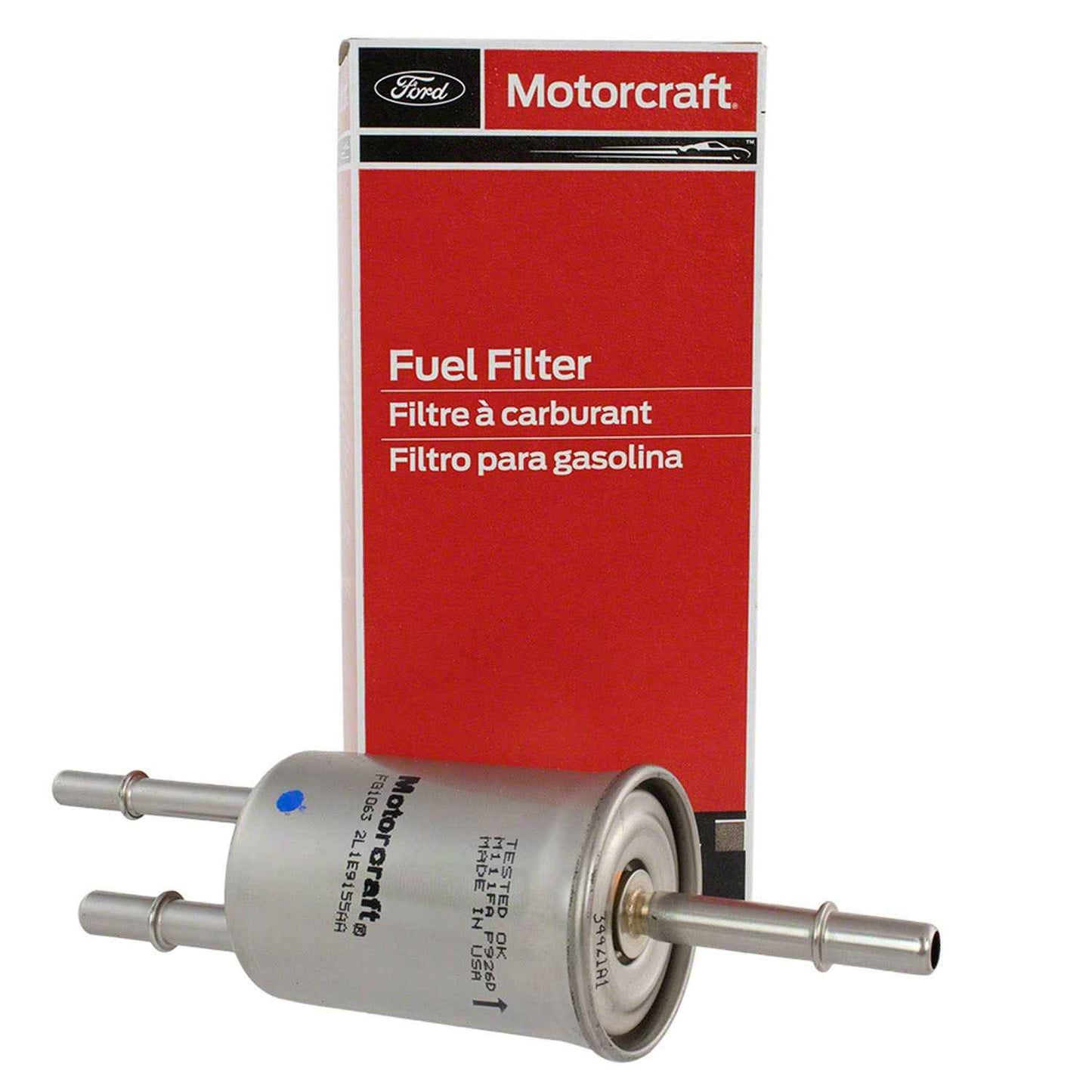 Angle View of Fuel Filter and Pressure Regulator Assembly MOTORCRAFT FG1063