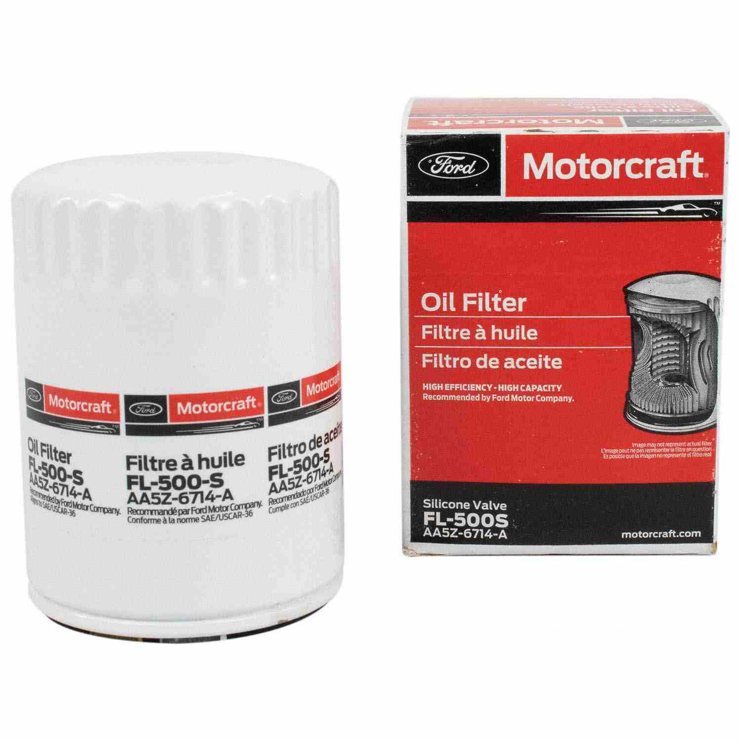 Angle View of Engine Oil Filter MOTORCRAFT FL500S