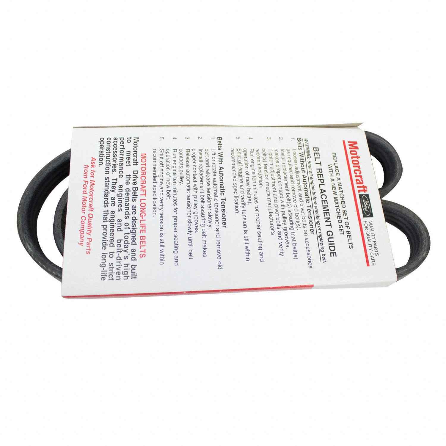 Back View of Serpentine Belt MOTORCRAFT JK4365