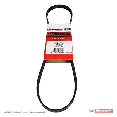 Front View of Accessory Drive Belt MOTORCRAFT JK4377A