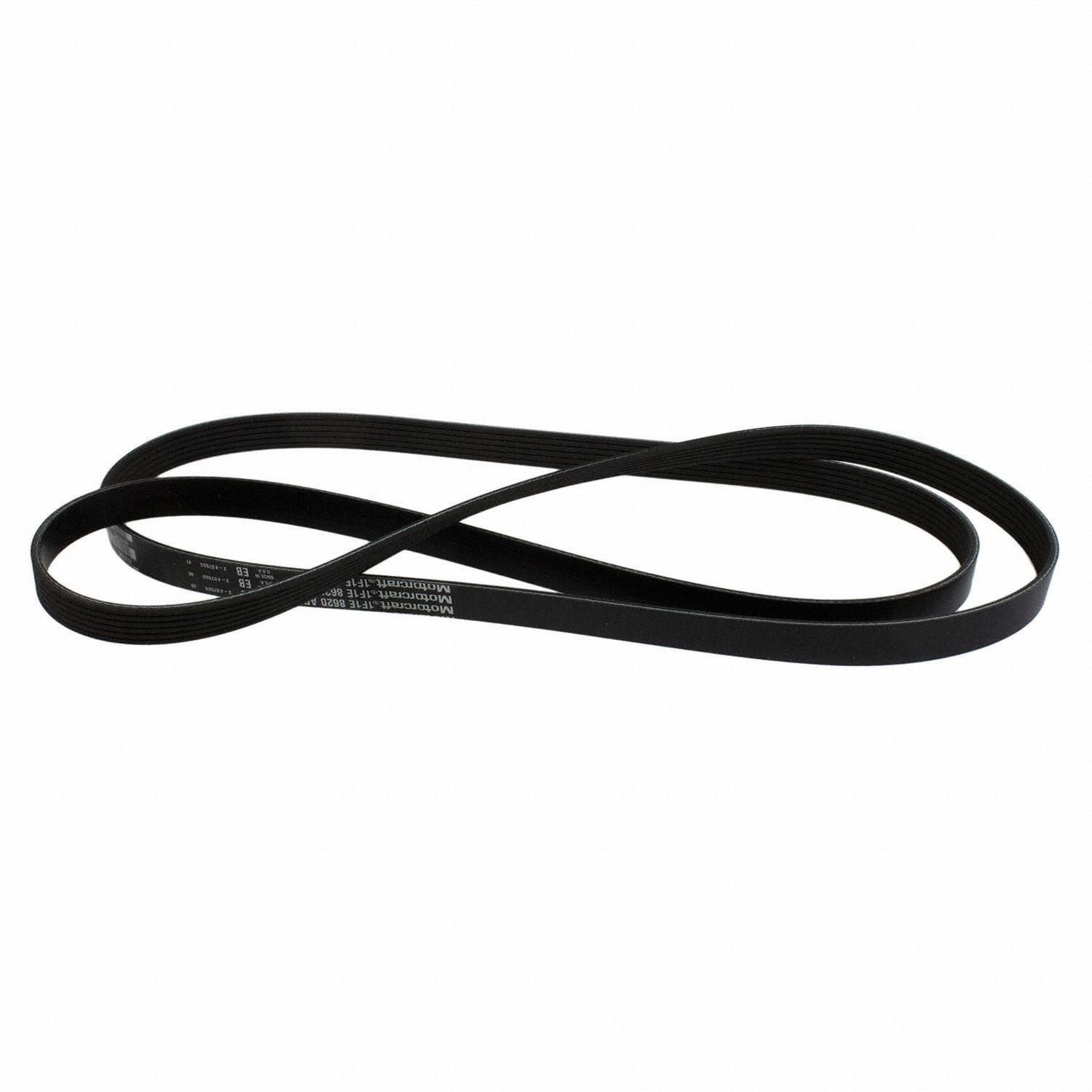 Front View of Accessory Drive Belt MOTORCRAFT JK6858A