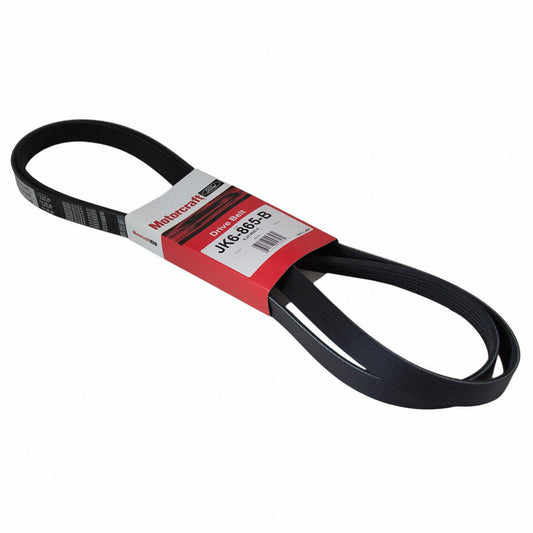 Top View of Accessory Drive Belt MOTORCRAFT JK6865B