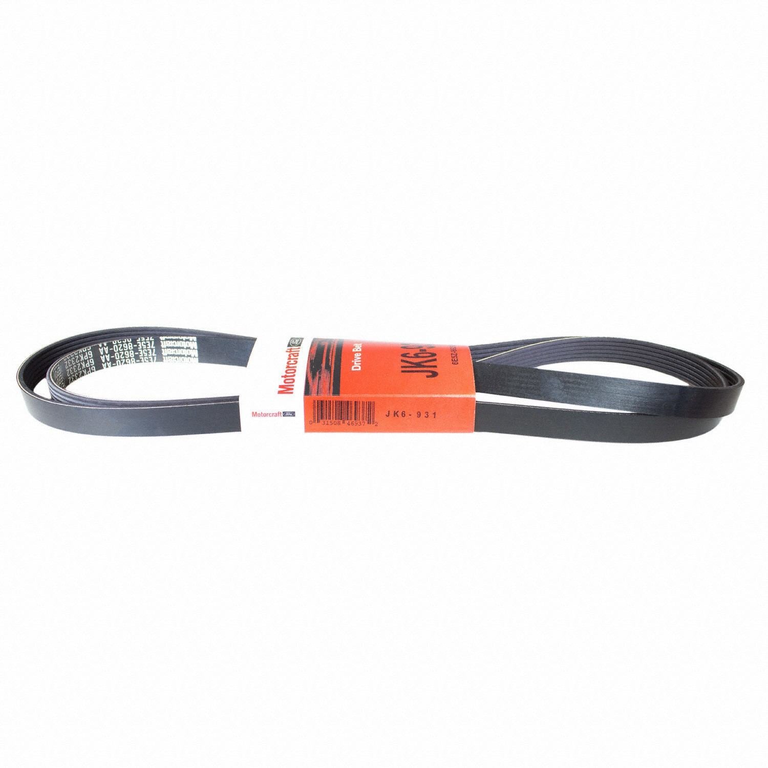 Front View of Accessory Drive Belt MOTORCRAFT JK6931