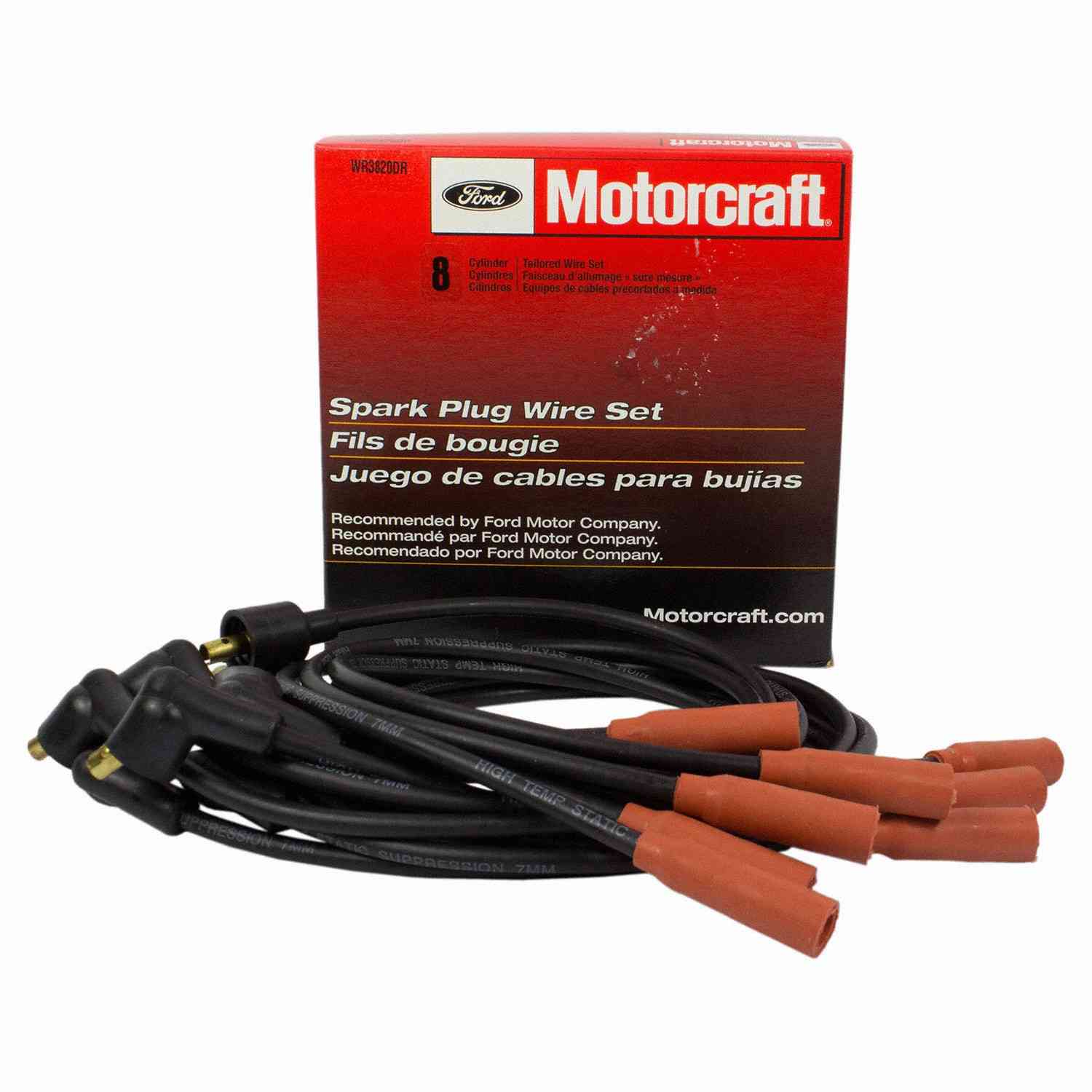 Angle View of Spark Plug Wire Set MOTORCRAFT WR3820DR