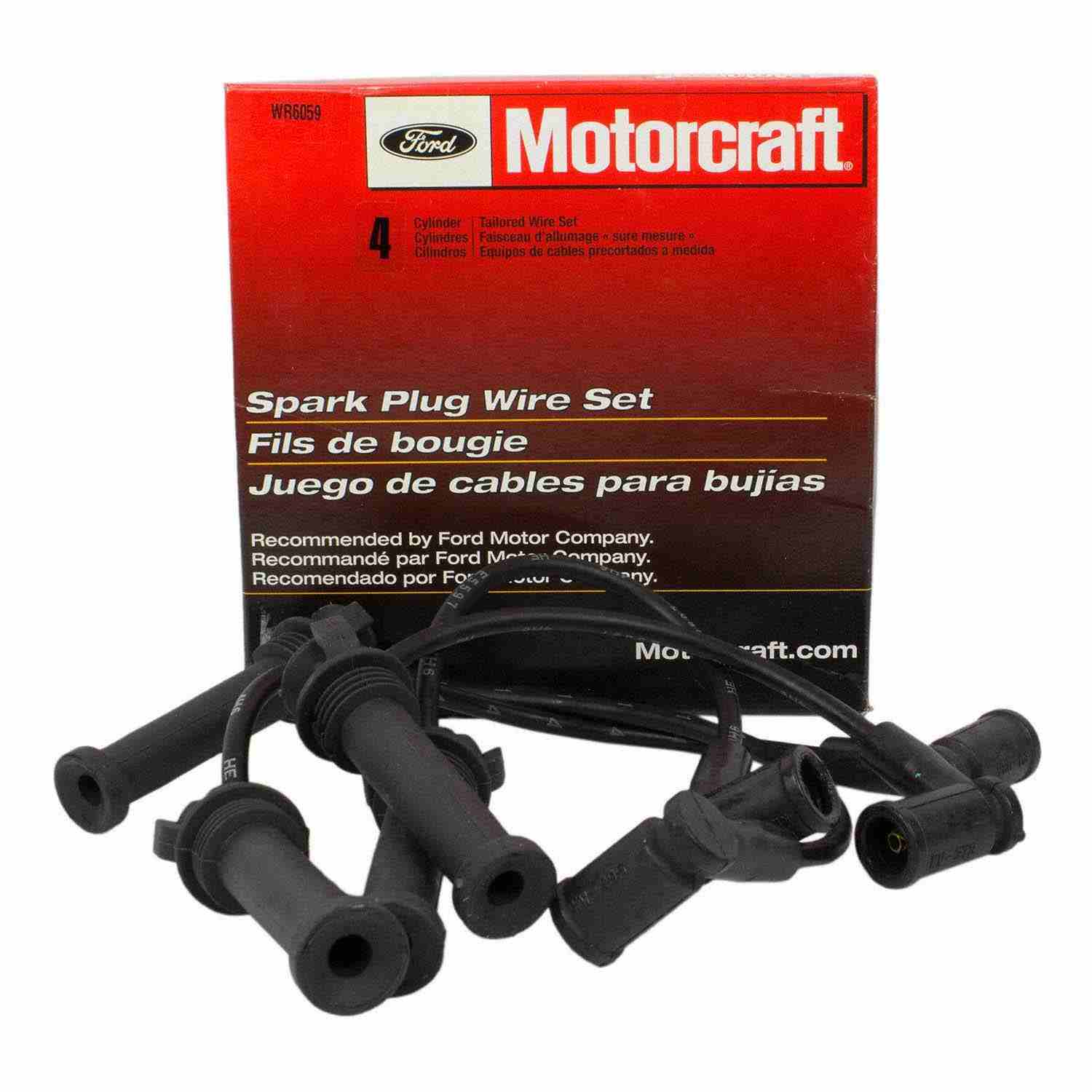 Angle View of Spark Plug Wire Set MOTORCRAFT WR6059