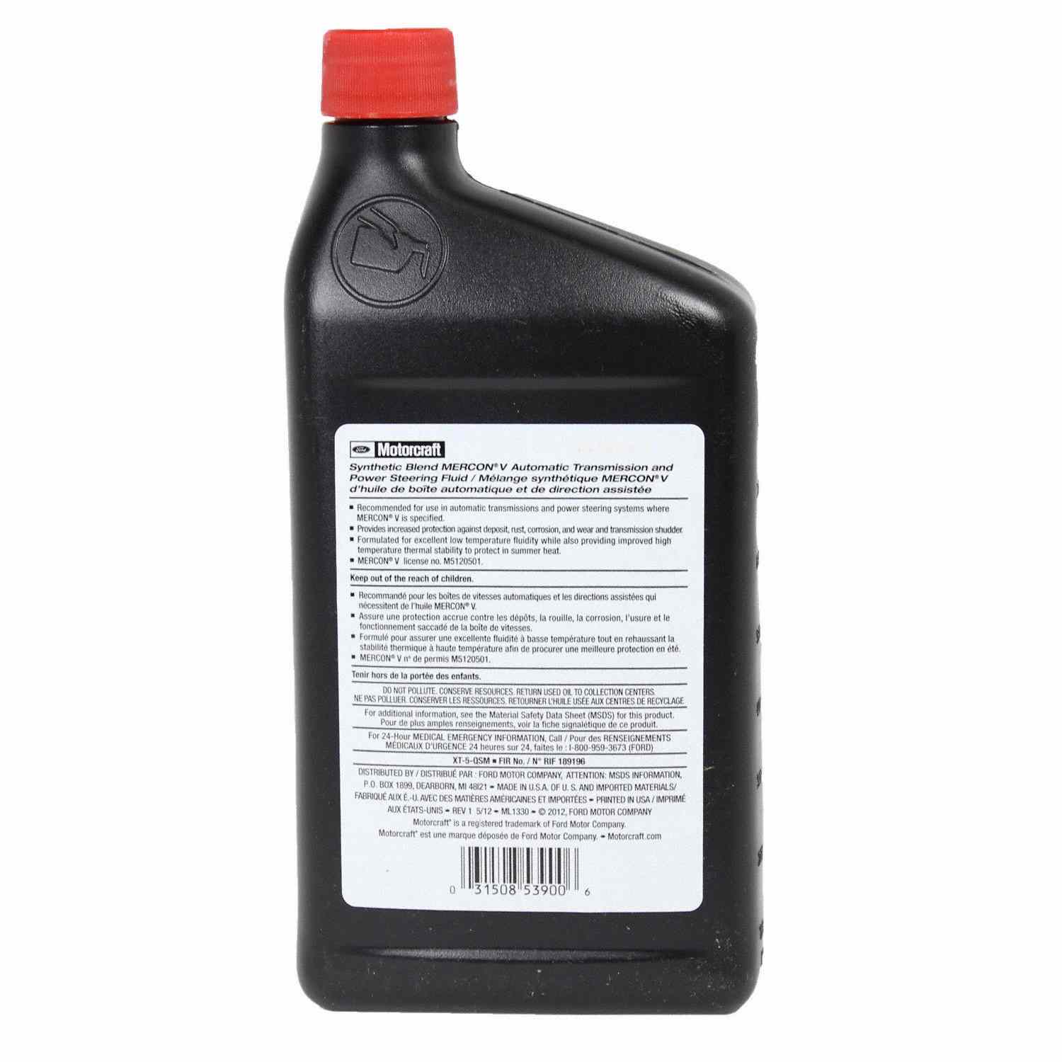 Back View of Power Steering Fluid MOTORCRAFT XT5QSM