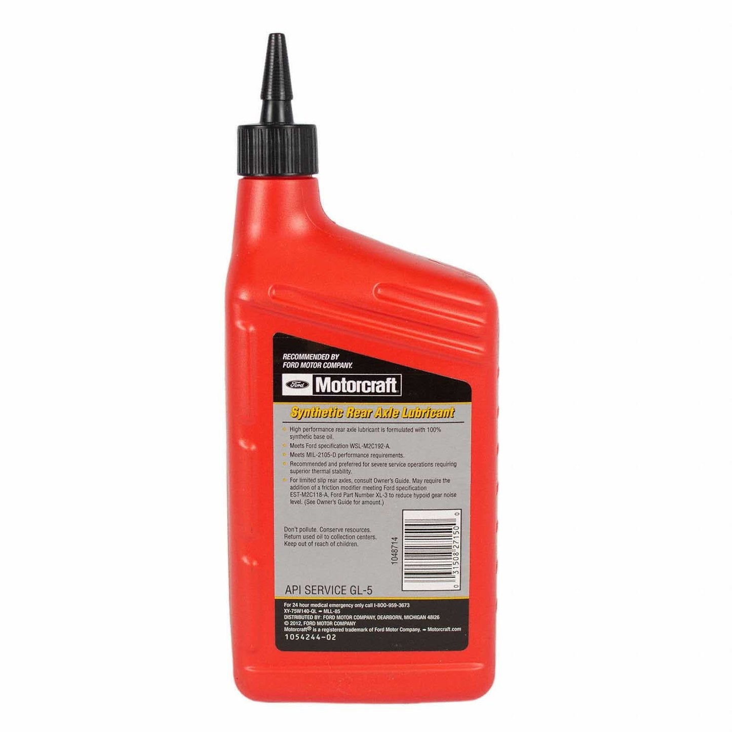 Back View of Gear Oil MOTORCRAFT XY75W140QL