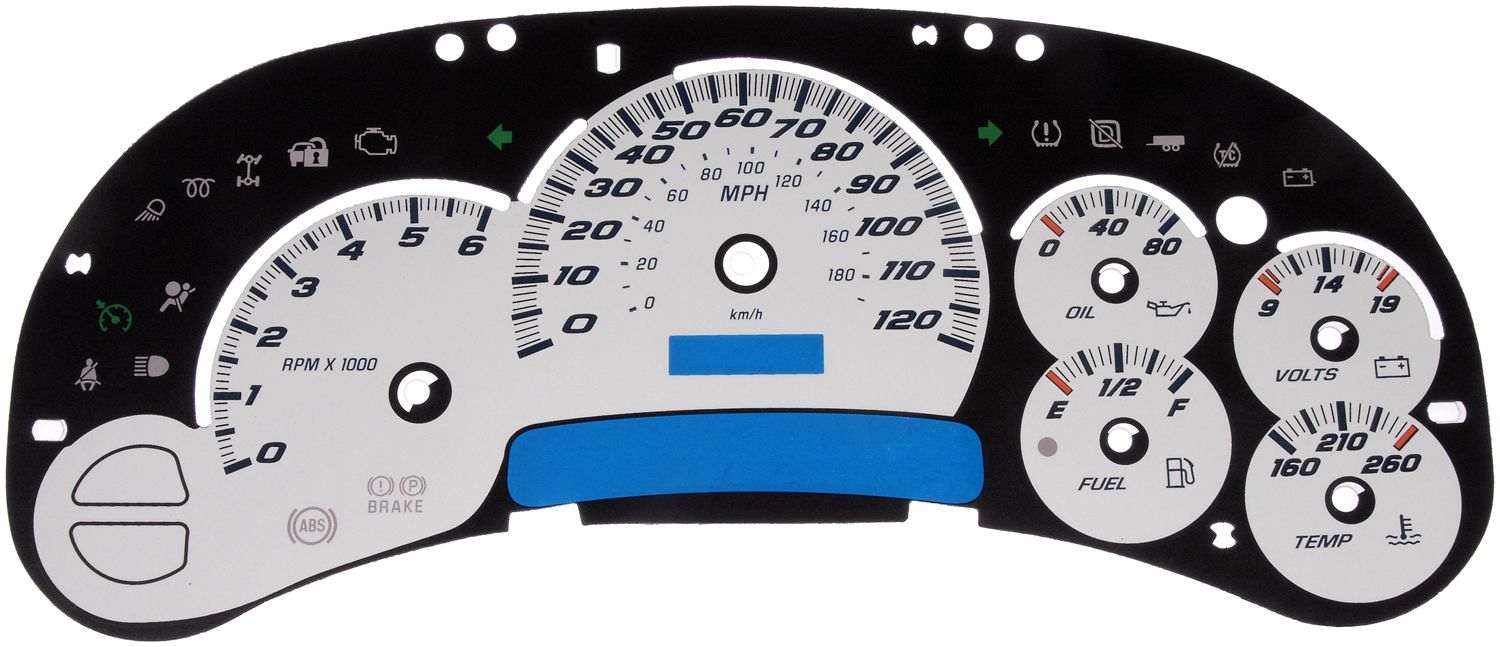 Front View of Instrument Cluster Upgrade Kit MOTORMITE 10-0103B