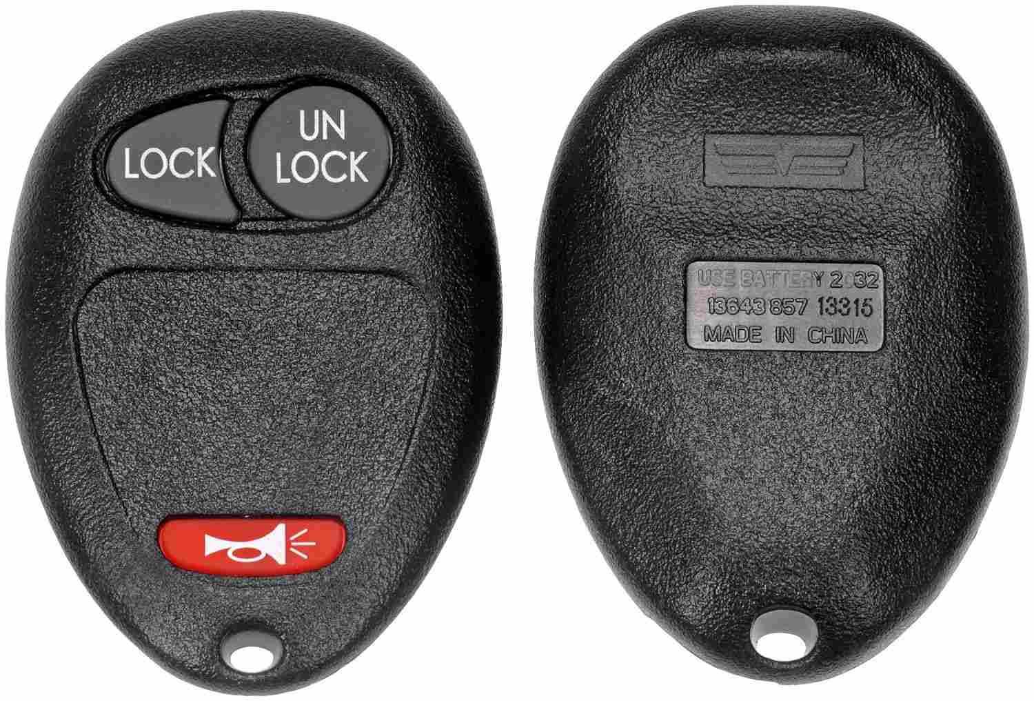 Front View of Keyless Entry Transmitter Cover MOTORMITE 13643