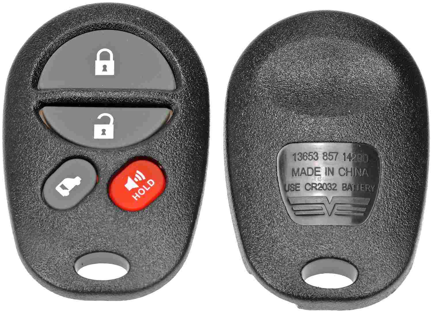 Front View of Keyless Entry Transmitter Cover MOTORMITE 13653