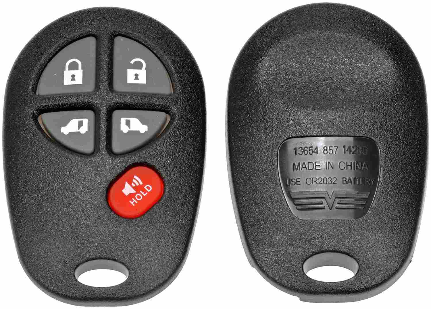 Front View of Keyless Entry Transmitter Cover MOTORMITE 13654