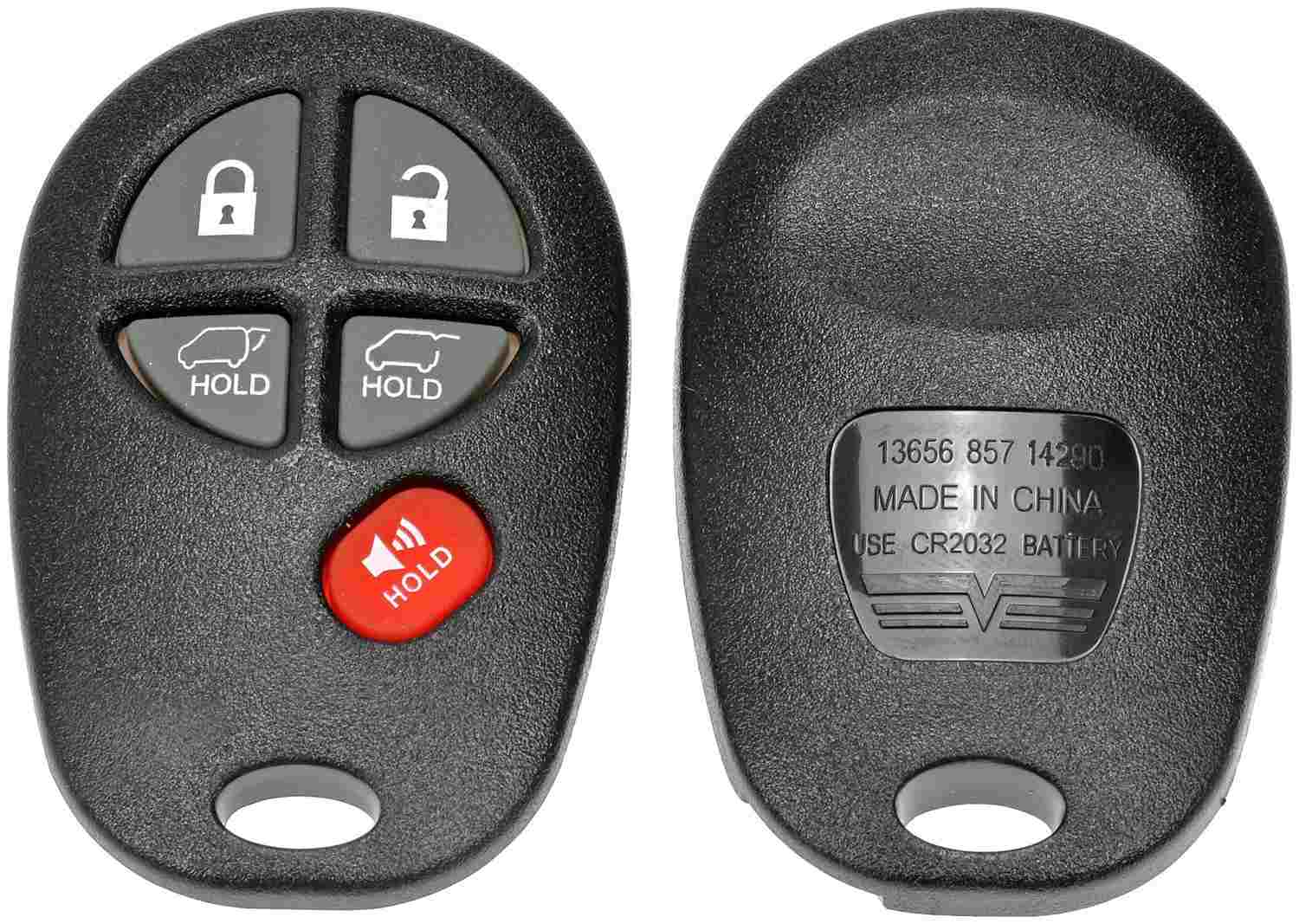 Front View of Keyless Entry Transmitter Cover MOTORMITE 13656