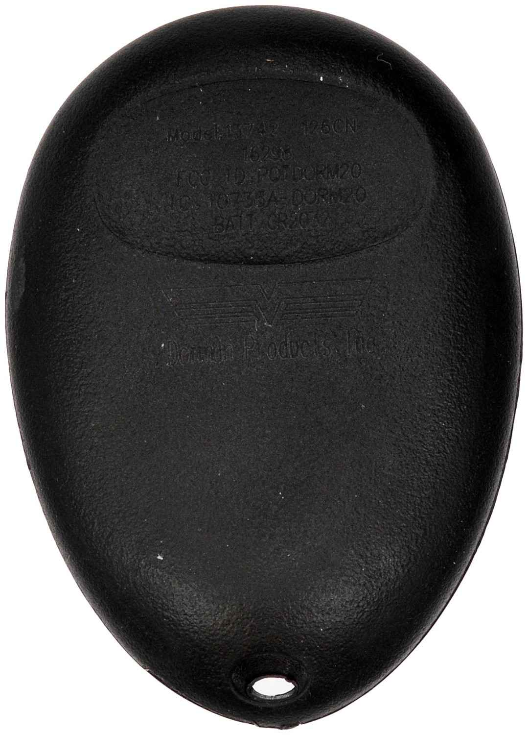 Back View of Keyless Entry Transmitter MOTORMITE 13742