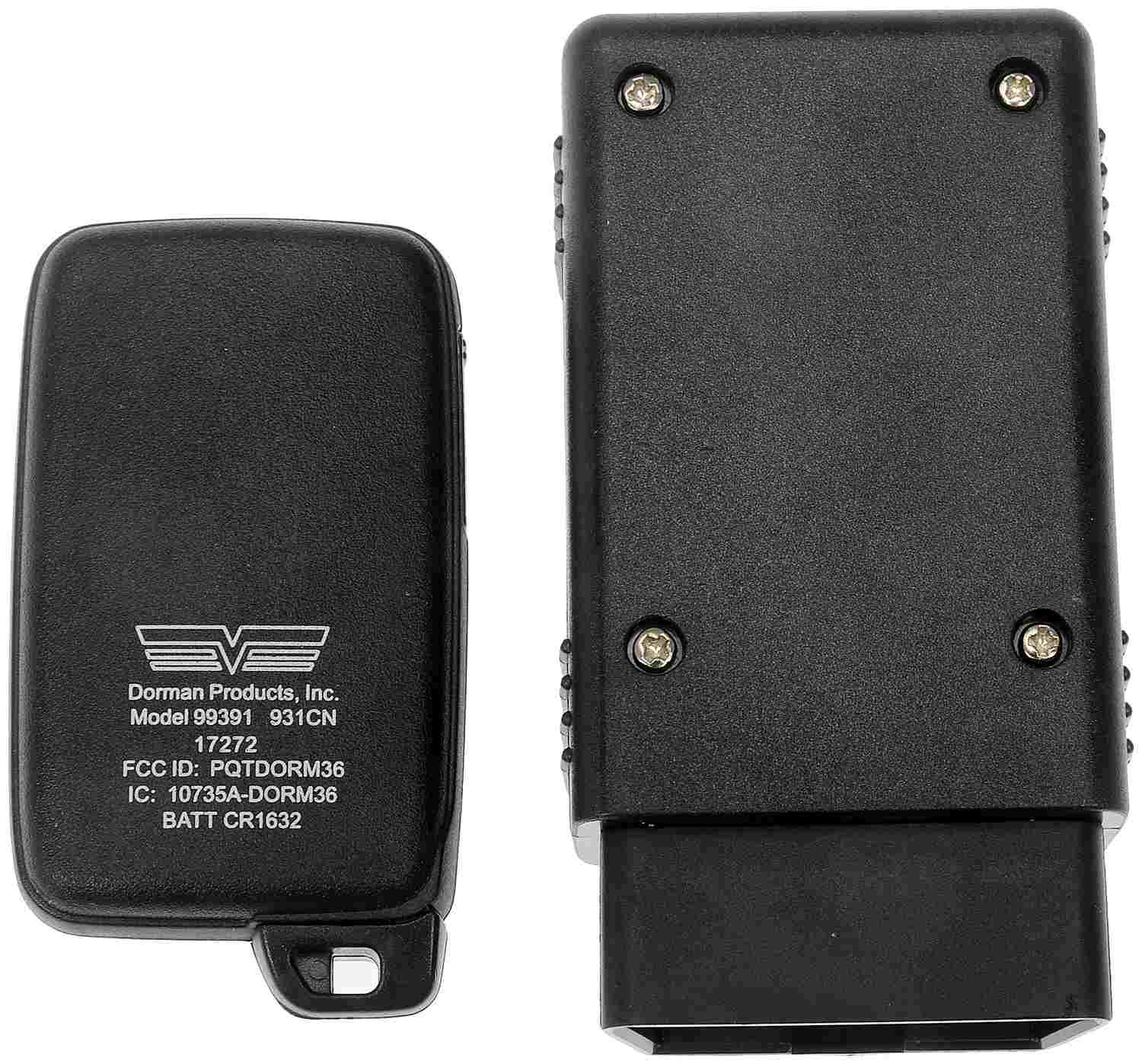 Back View of Keyless Entry Transmitter MOTORMITE 99391