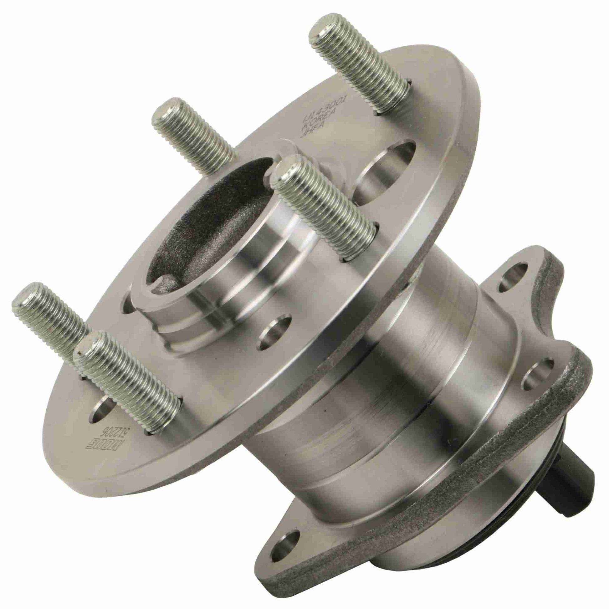 Angle View of Rear Left Wheel Bearing and Hub Assembly MOOG 512206