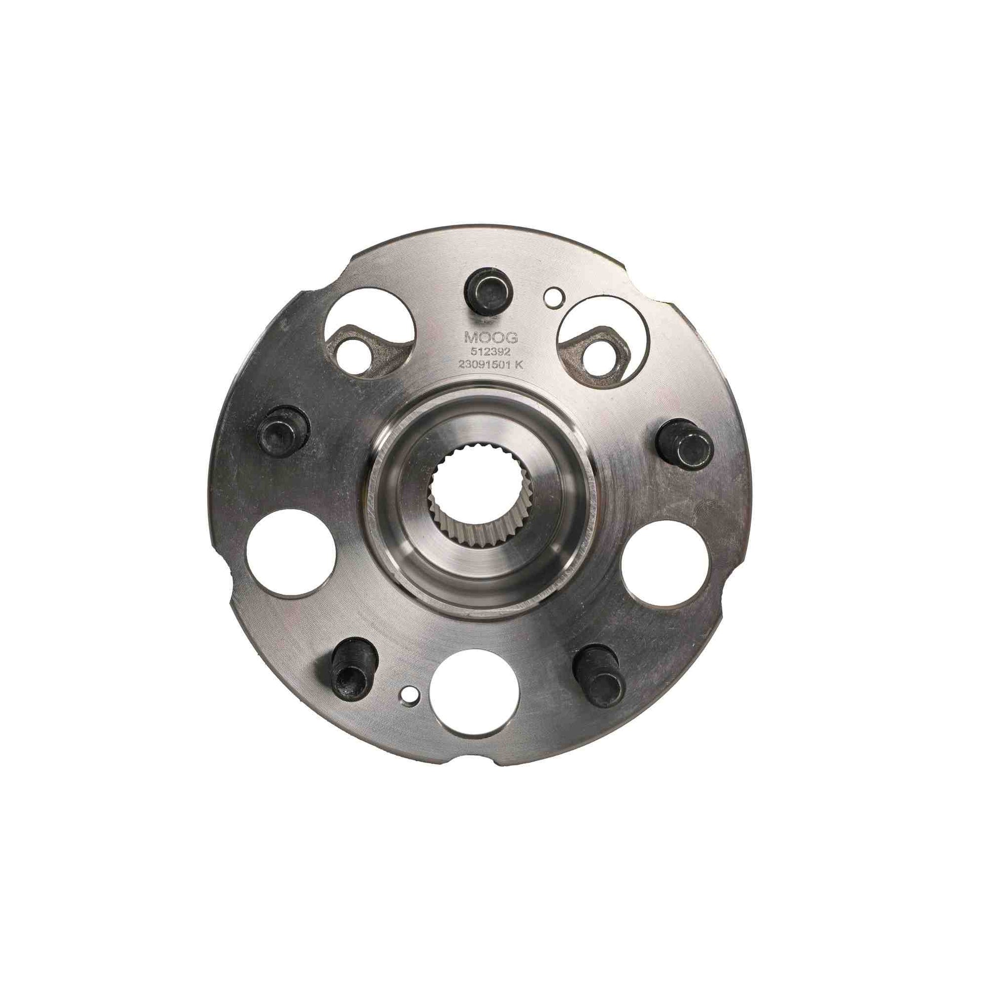 Front View of Rear Wheel Bearing and Hub Assembly MOOG 512392