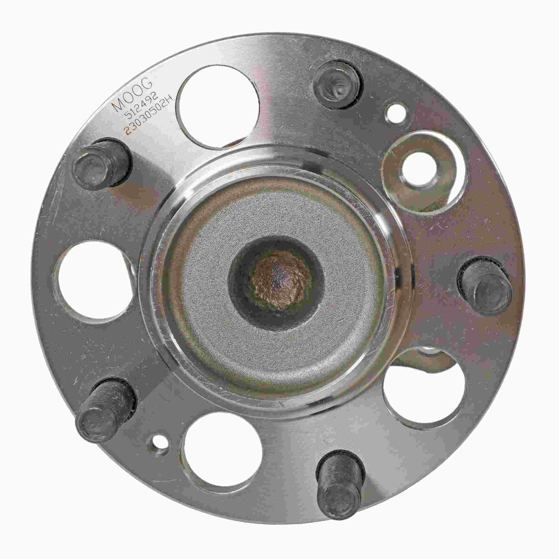 Front View of Rear Wheel Bearing and Hub Assembly MOOG 512492