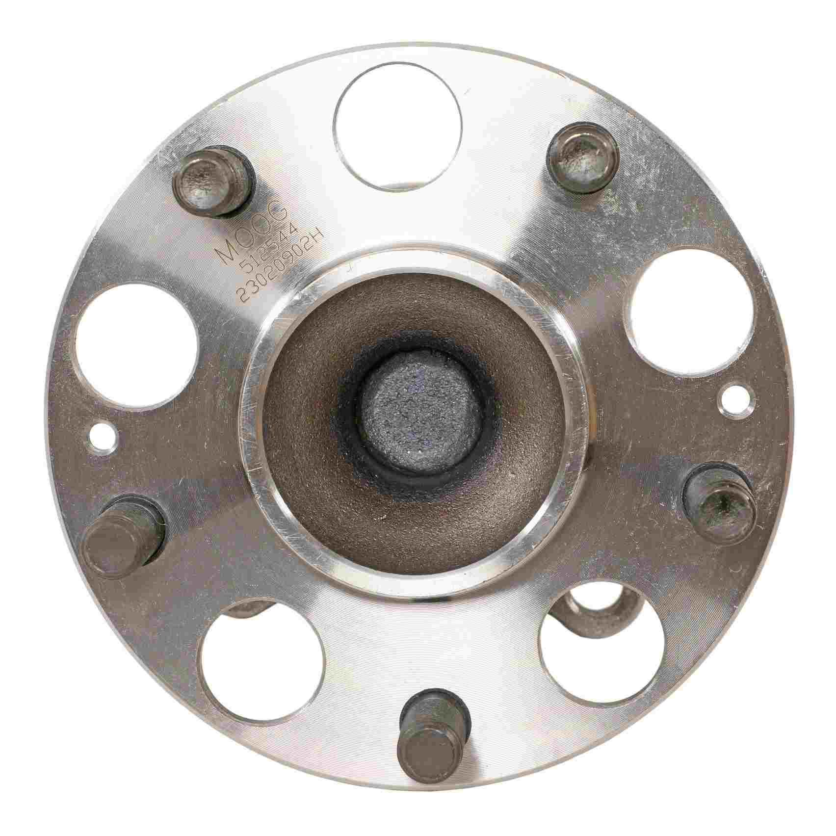 Front View of Rear Wheel Bearing and Hub Assembly MOOG 512544