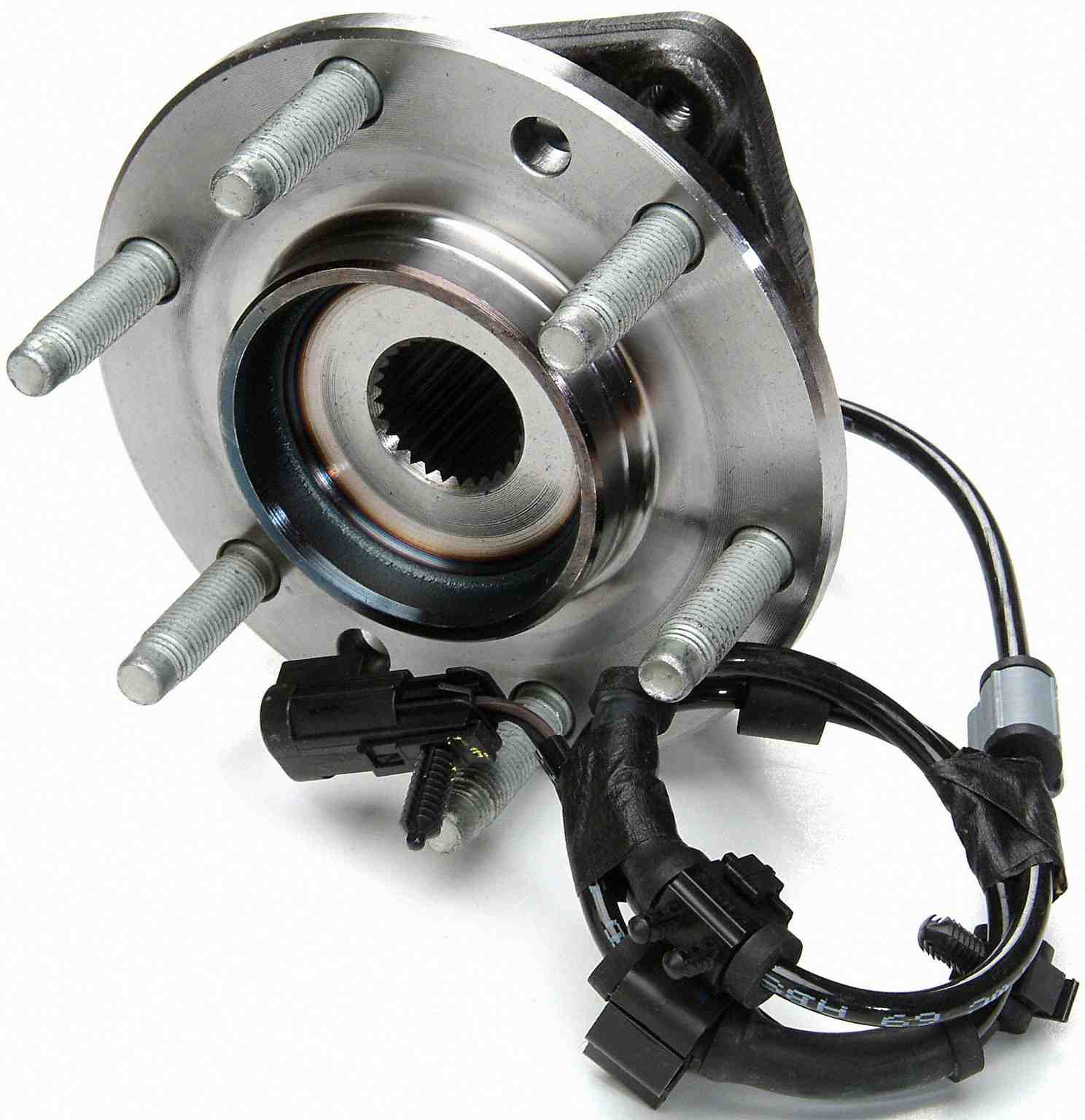 Top View of Front Wheel Bearing and Hub Assembly MOOG 513188