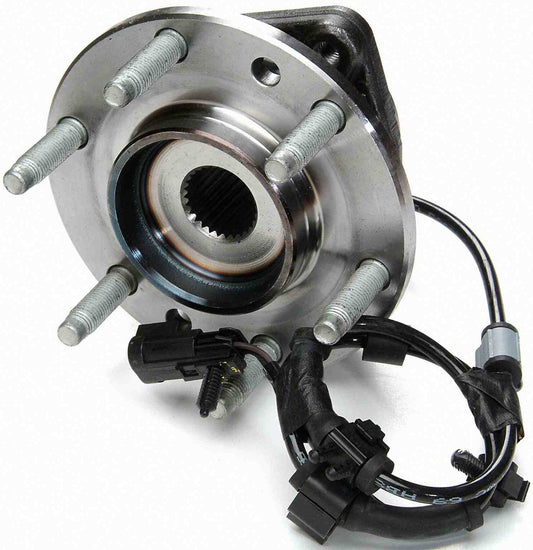 Top View of Front Wheel Bearing and Hub Assembly MOOG 513188