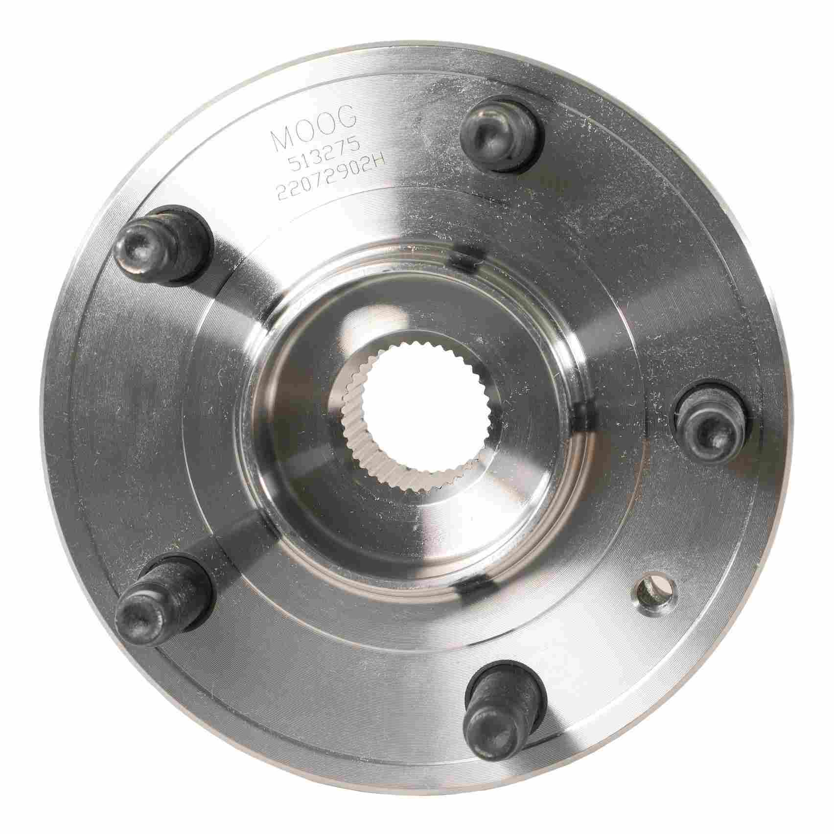 Front View of Rear Wheel Bearing and Hub Assembly MOOG 513275