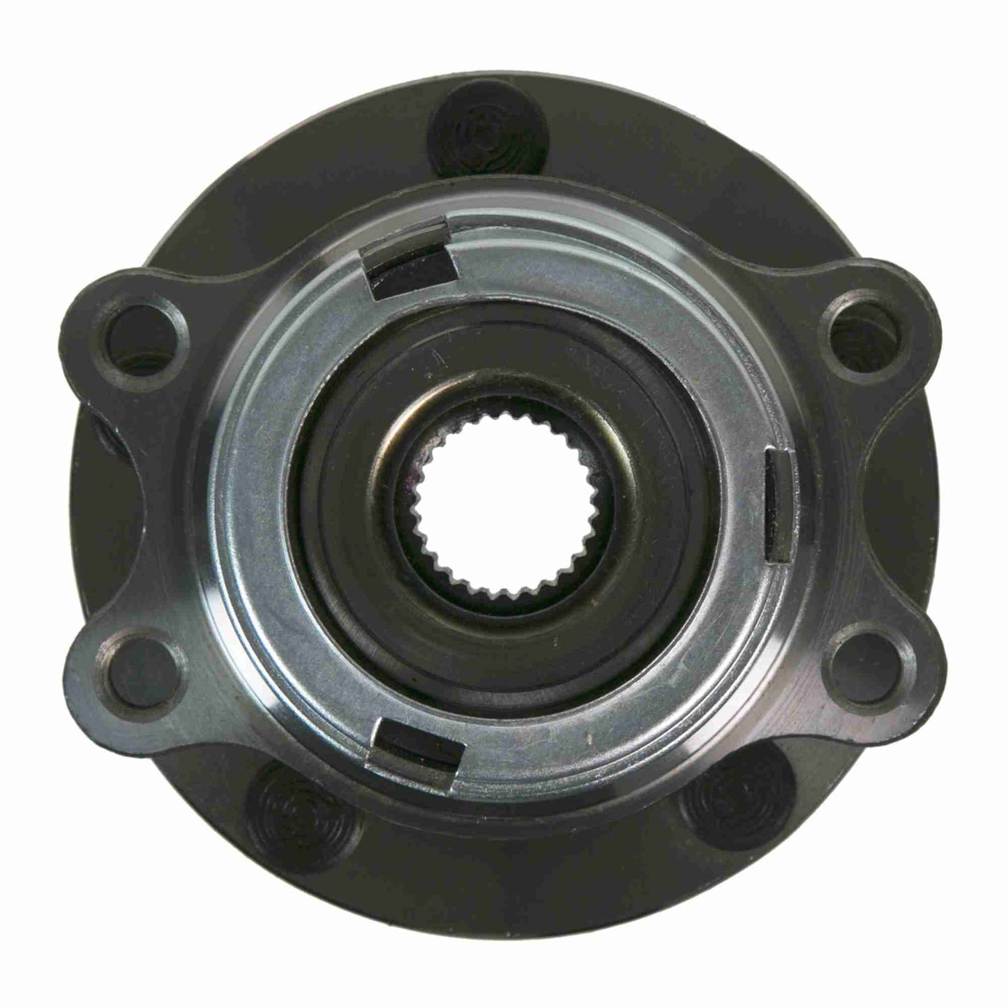 Front View of Front Wheel Bearing and Hub Assembly MOOG 513335