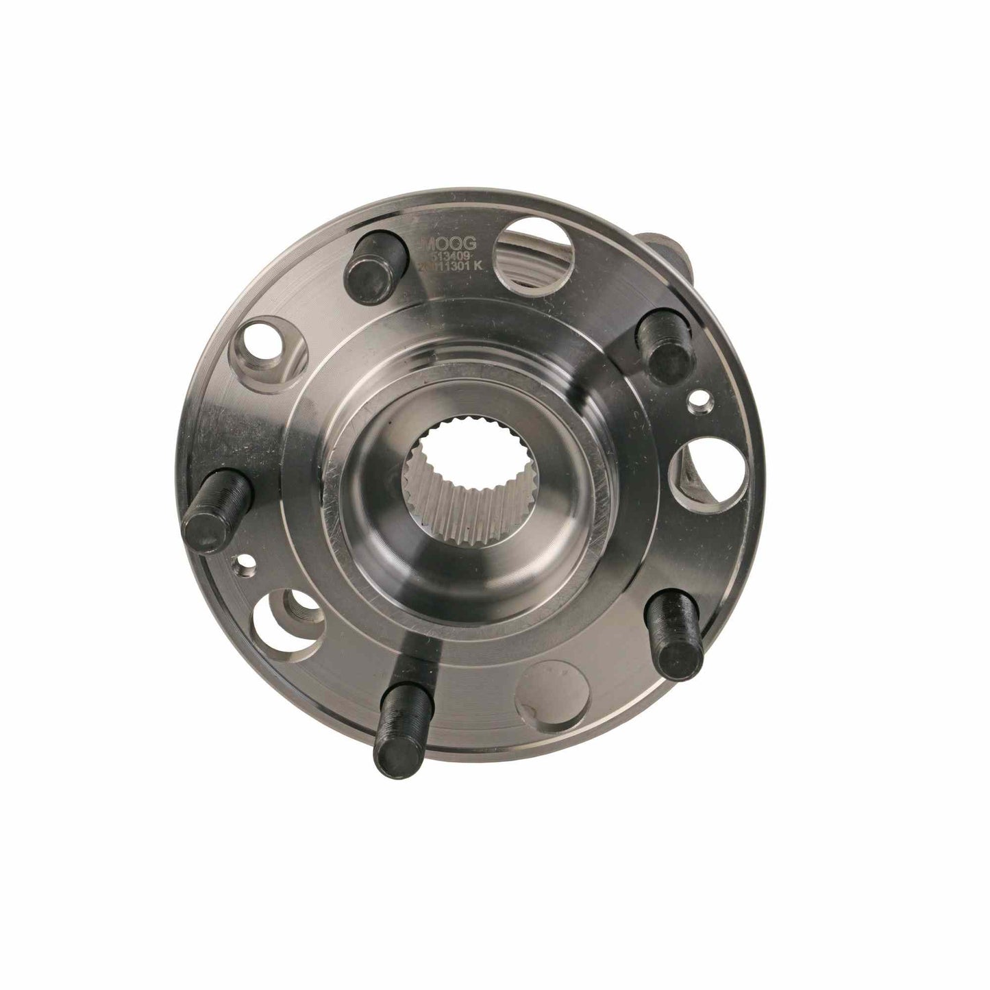 Front View of Rear Wheel Bearing and Hub Assembly MOOG 513409