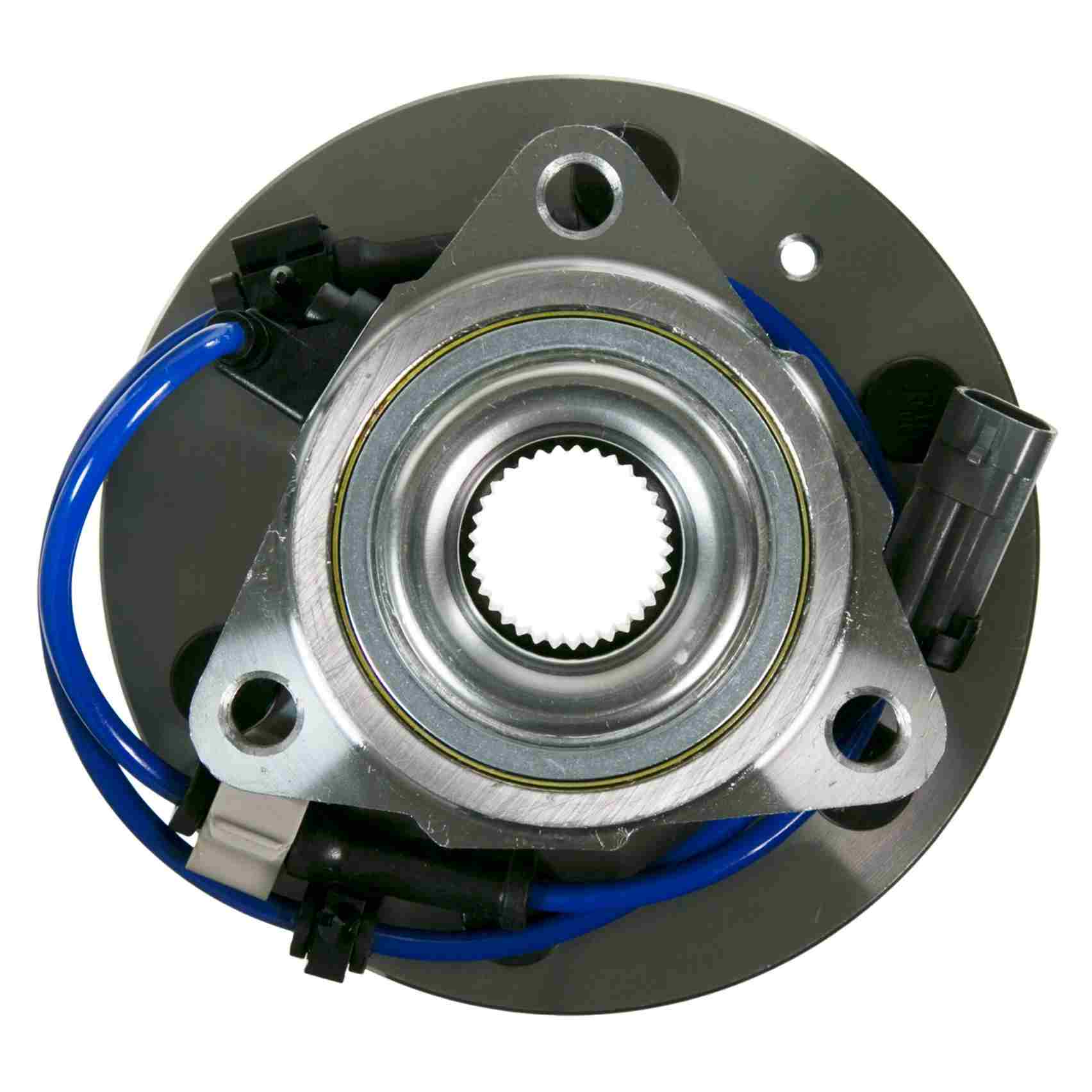 Front View of Front Wheel Bearing and Hub Assembly MOOG 515036