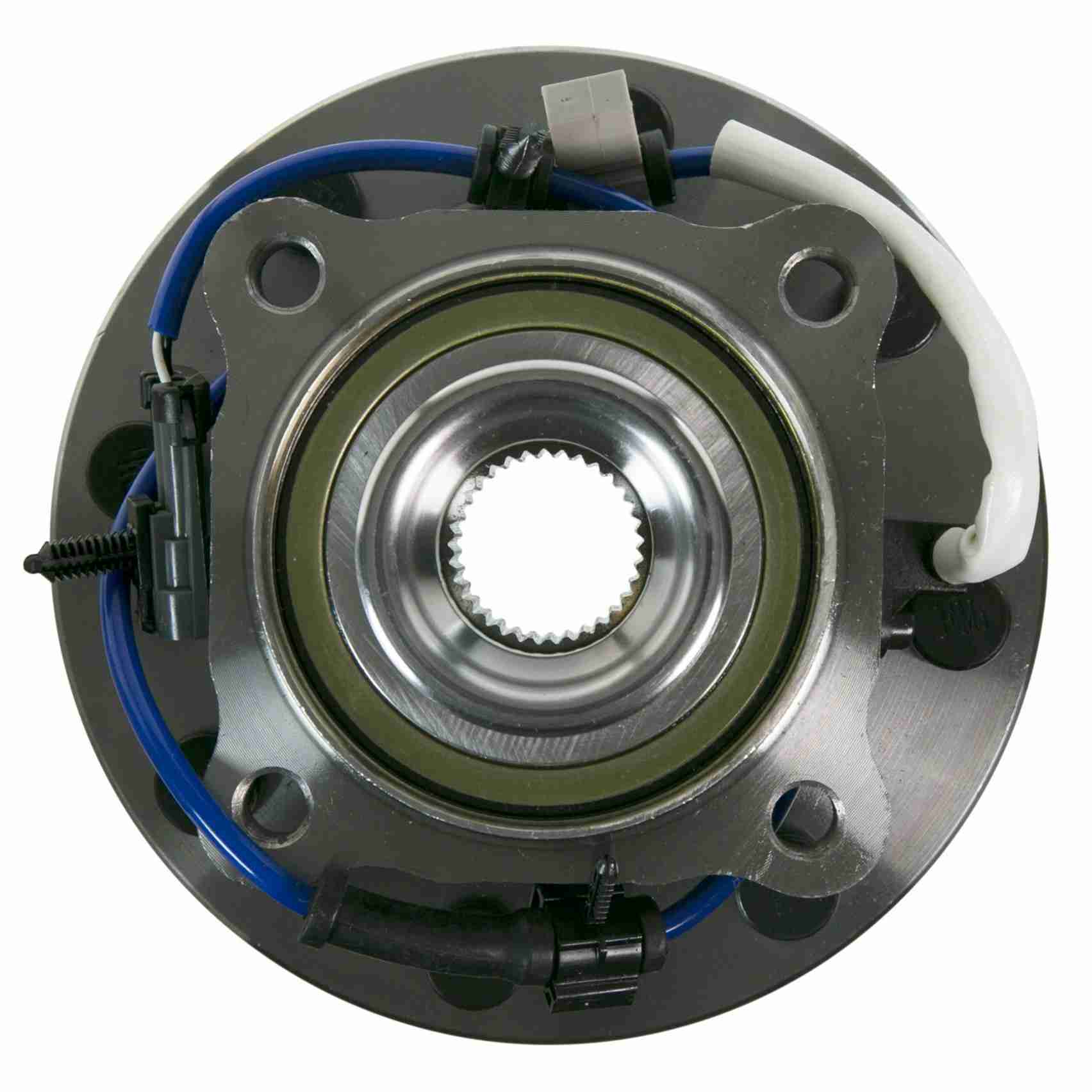 Front View of Front Wheel Bearing and Hub Assembly MOOG 515086