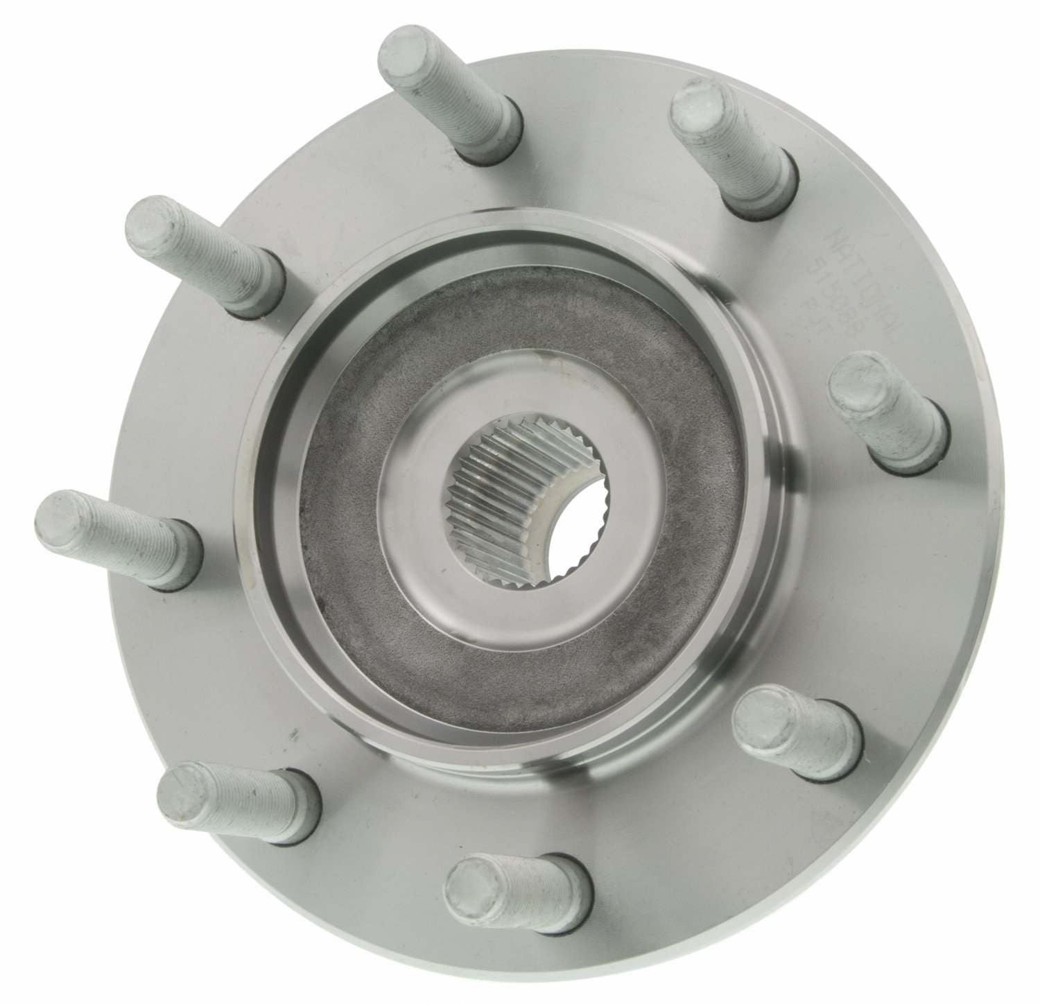 Top View of Front Wheel Bearing and Hub Assembly MOOG 515088