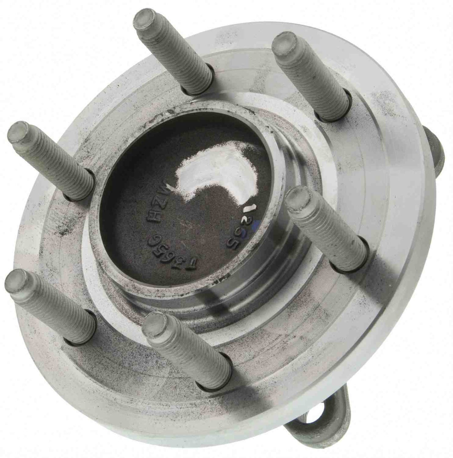 Top View of Front Wheel Bearing and Hub Assembly MOOG 515094