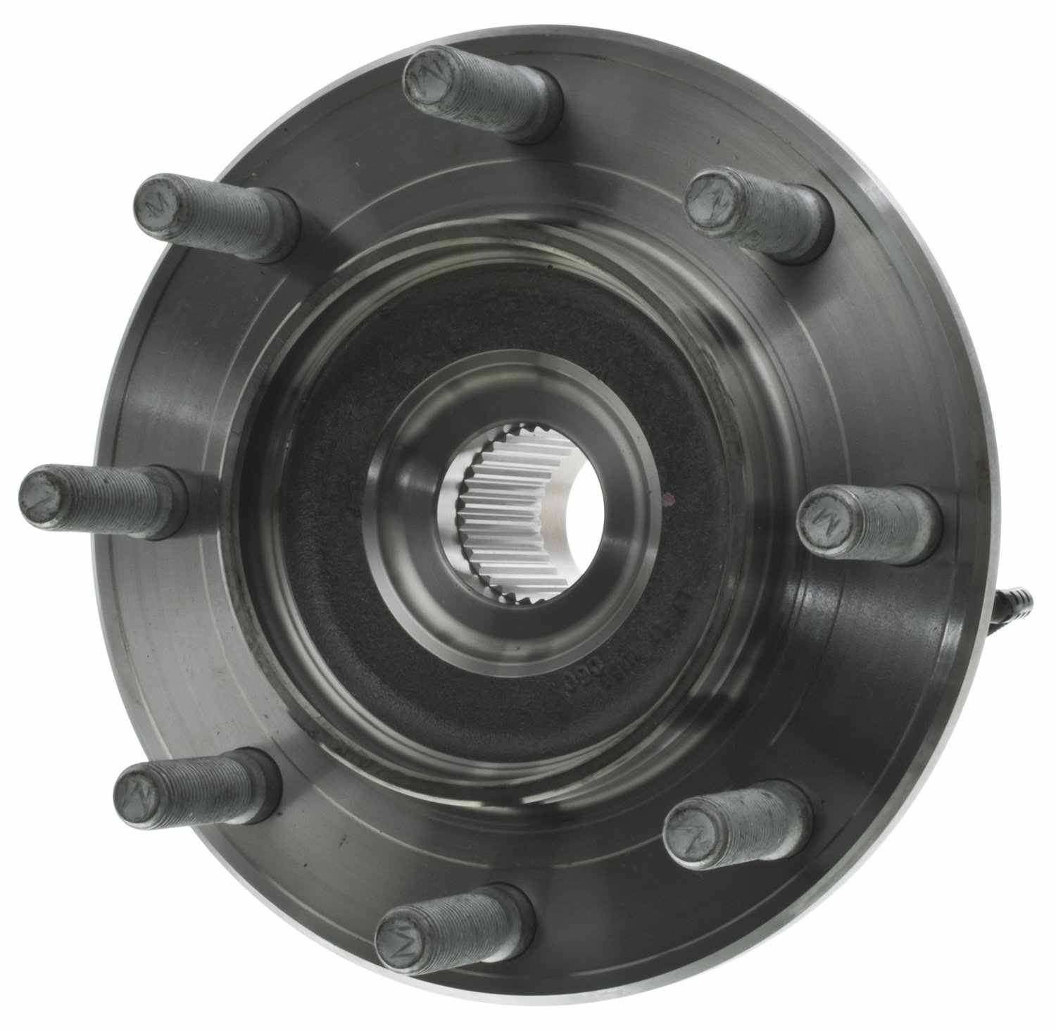 Top View of Front Wheel Bearing and Hub Assembly MOOG 515099