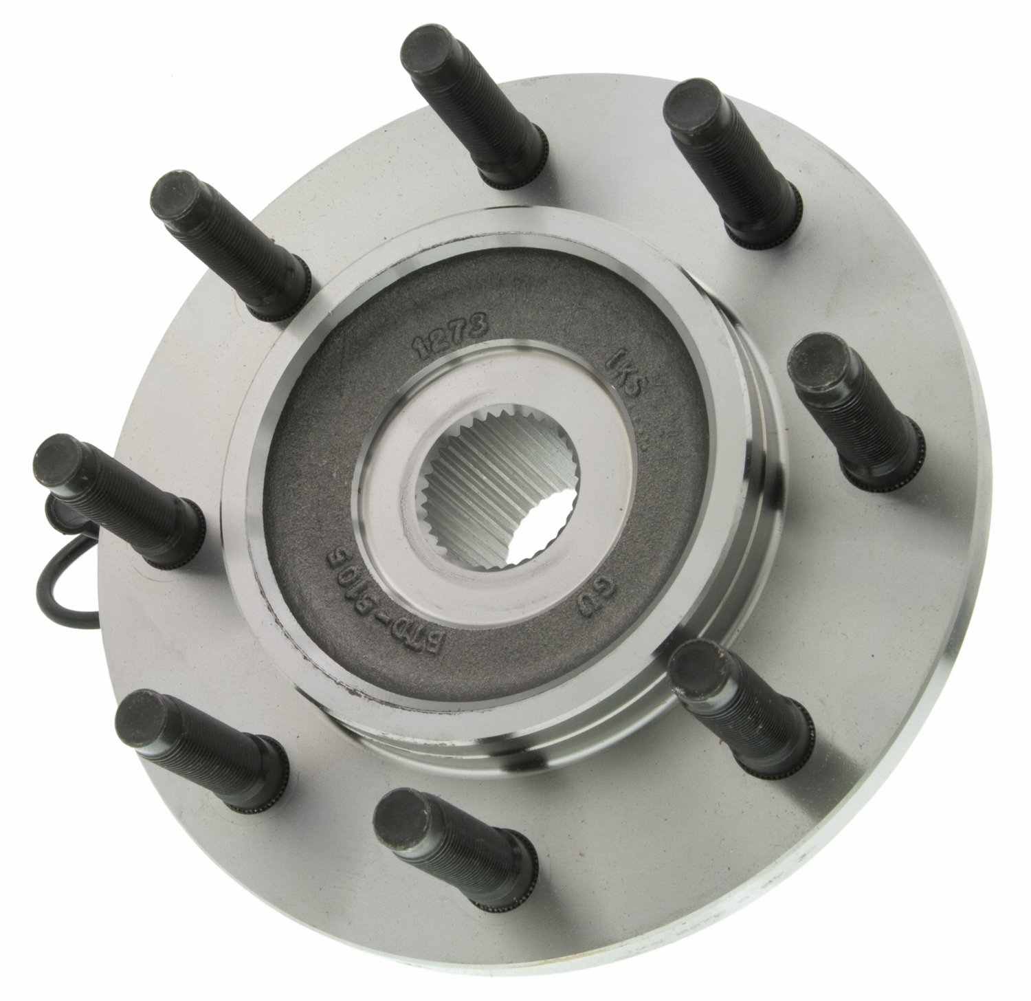 Top View of Front Wheel Bearing and Hub Assembly MOOG 515101