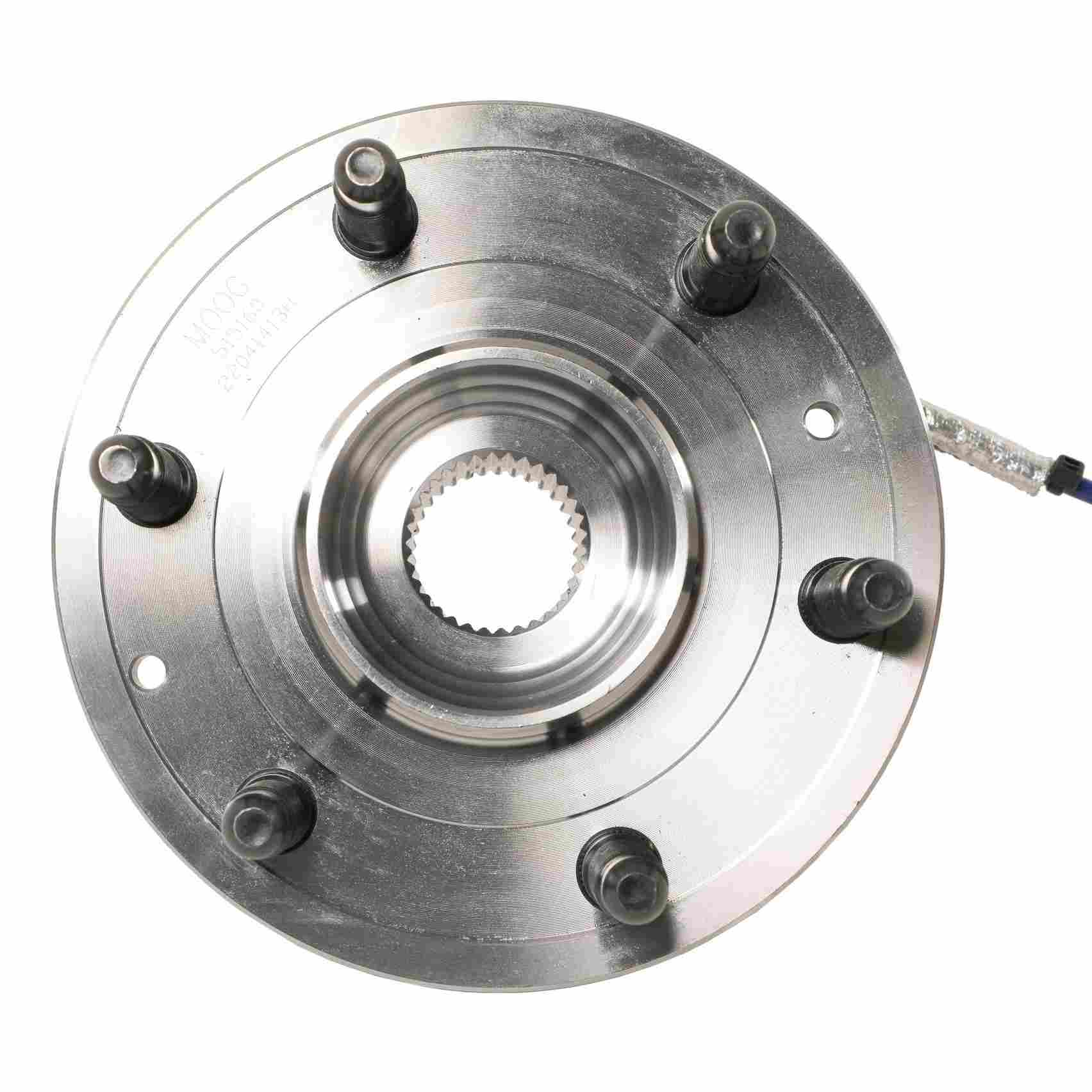 Front View of Rear Wheel Bearing and Hub Assembly MOOG 515160