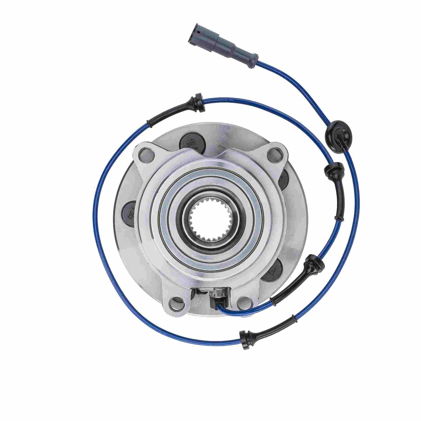 Front View of Front Wheel Bearing and Hub Assembly MOOG 515164