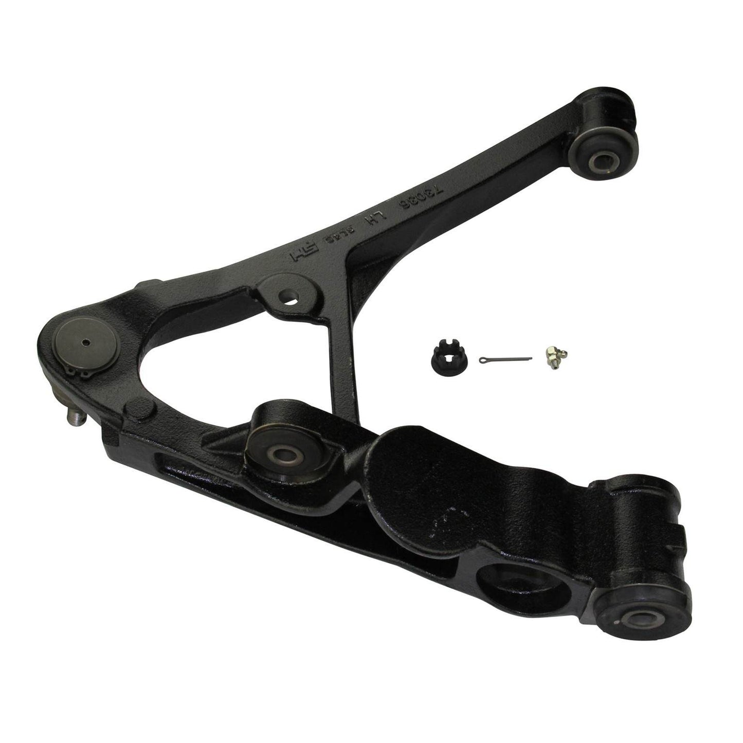 Bottom View of Front Left Suspension Control Arm and Ball Joint Assembly MOOG CK620381