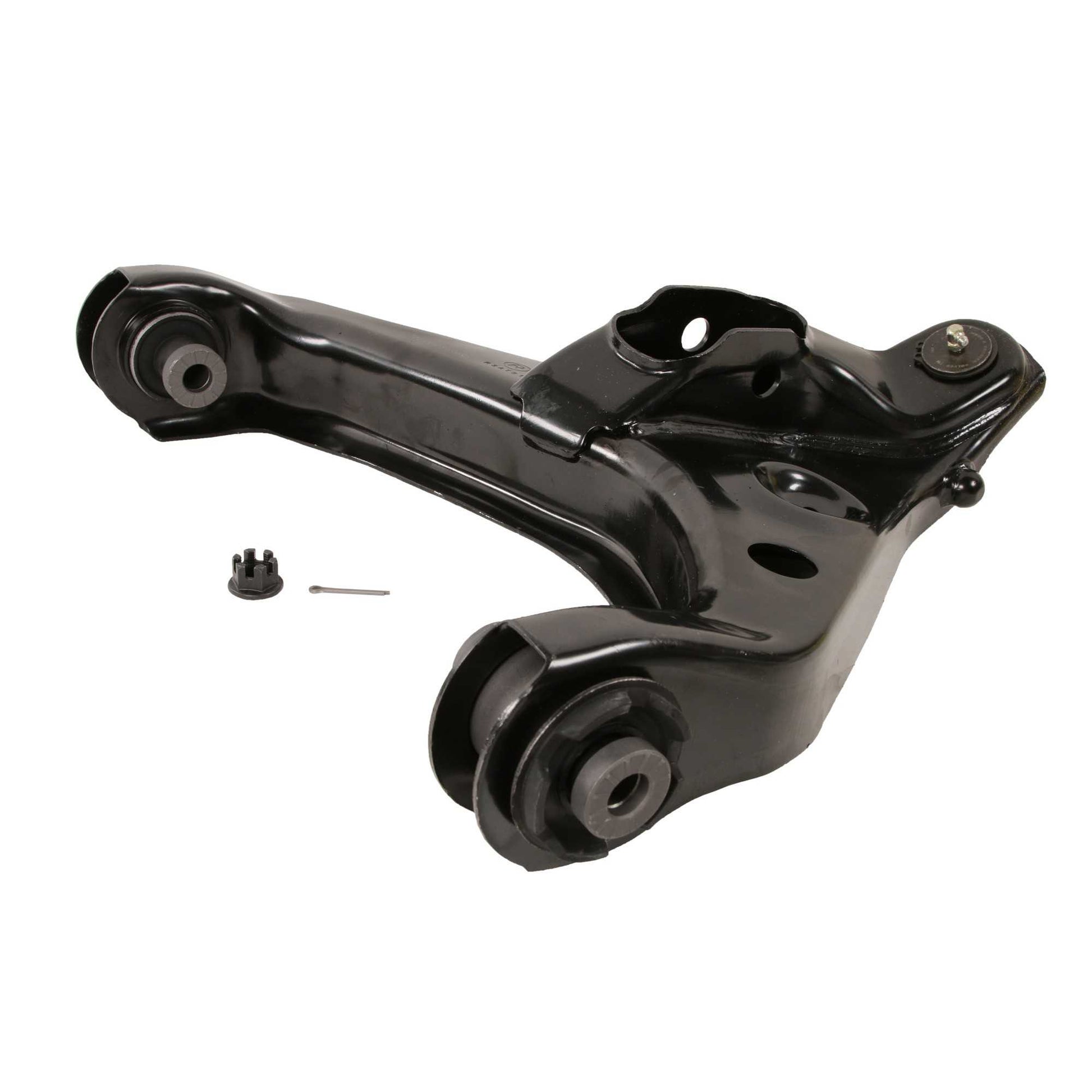 Angle View of Front Right Suspension Control Arm and Ball Joint Assembly MOOG CK621266