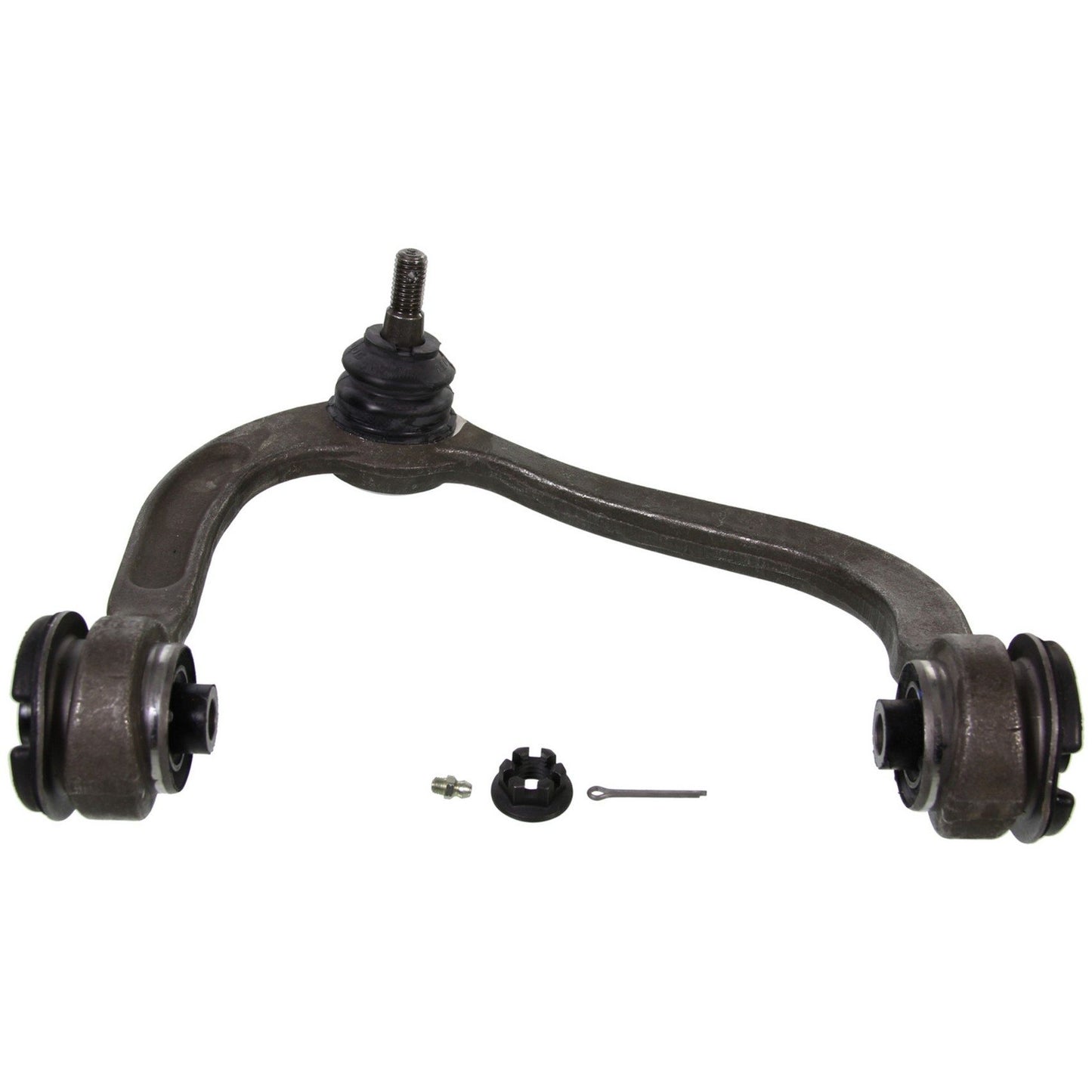 Angle View of Front Upper Right Suspension Control Arm and Ball Joint Assembly MOOG CK80308