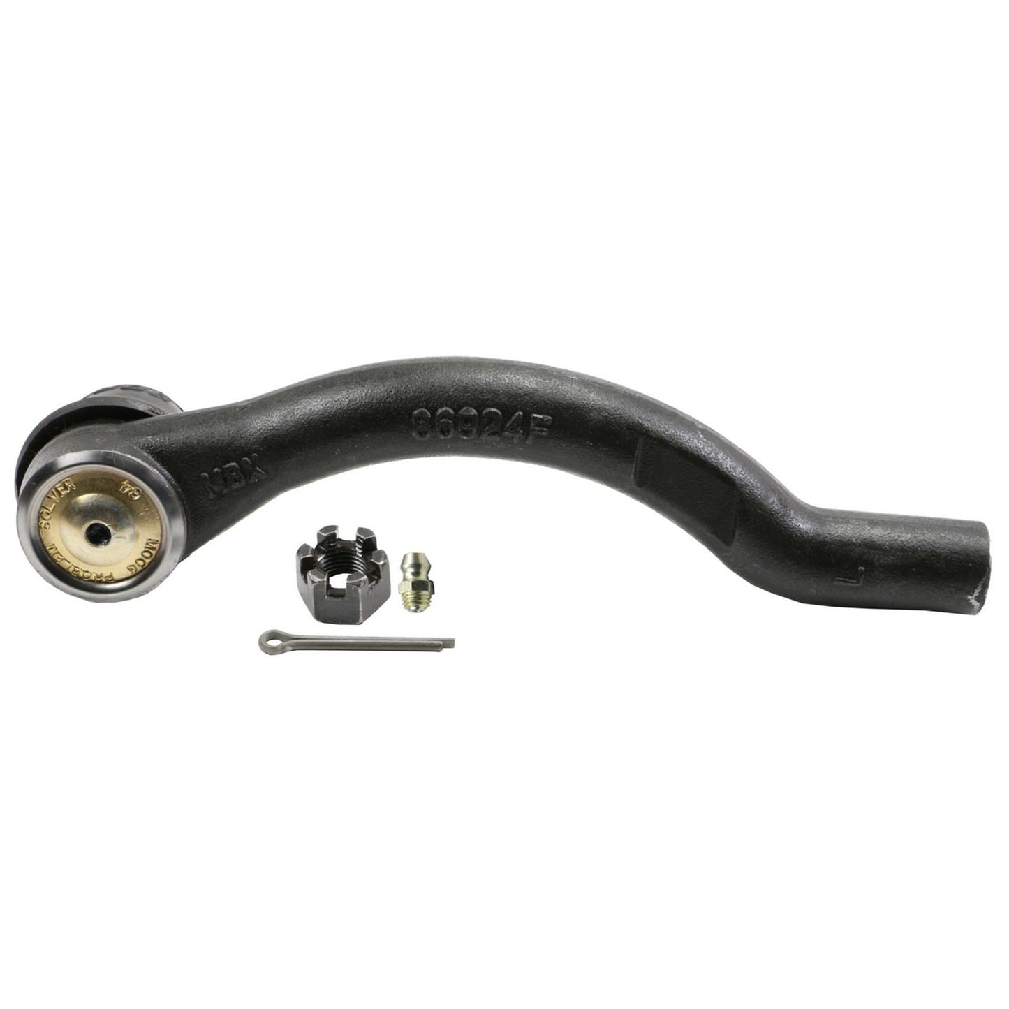 Back View of Left Steering Tie Rod End MOOG ES800460