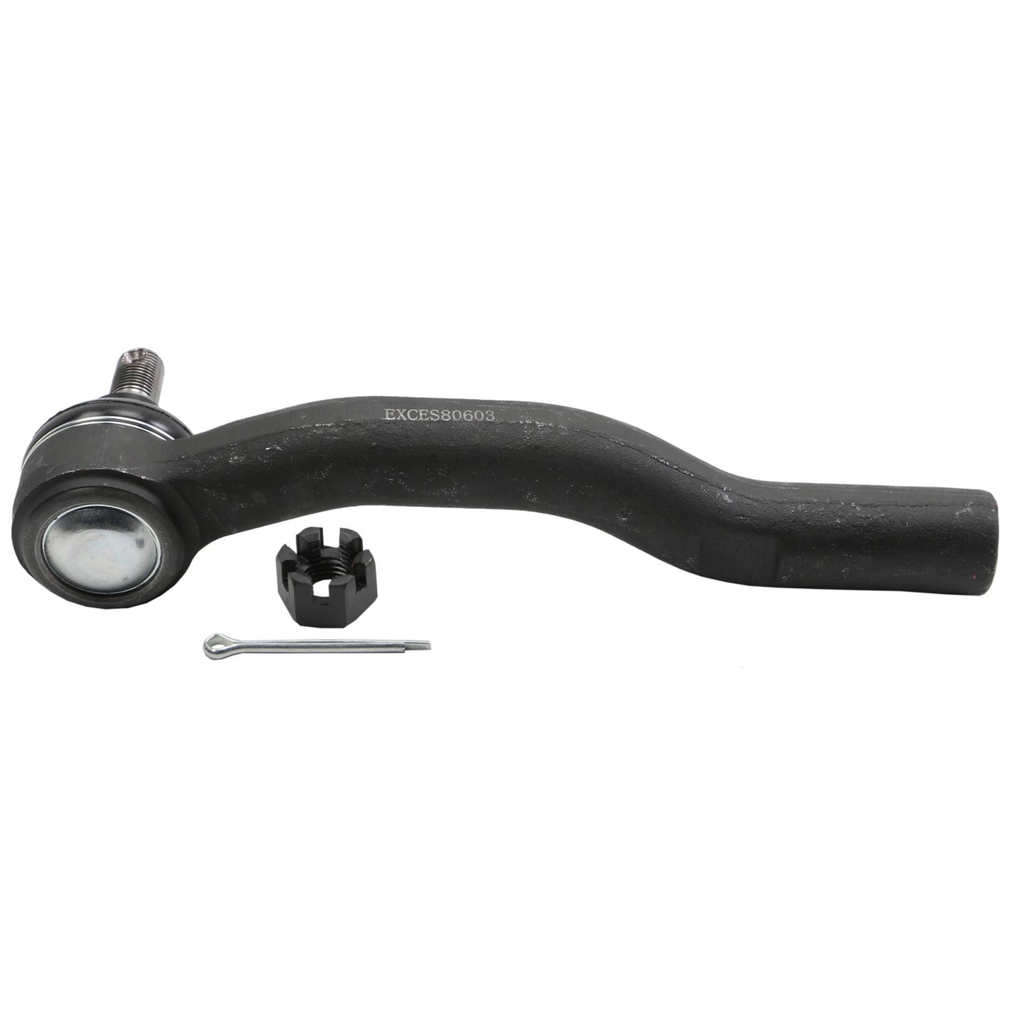 Back View of Left Steering Tie Rod End MOOG ES80603